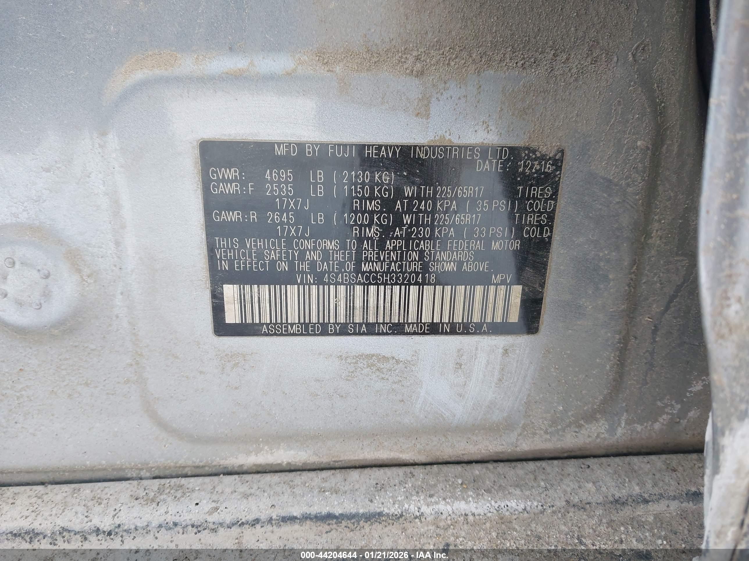 SUBARU OUTBACK image 9