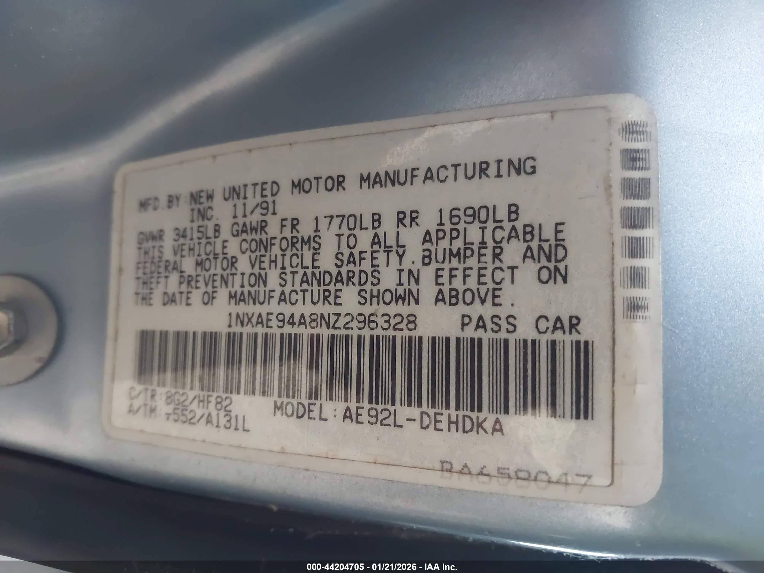 TOYOTA COROLLA image 9