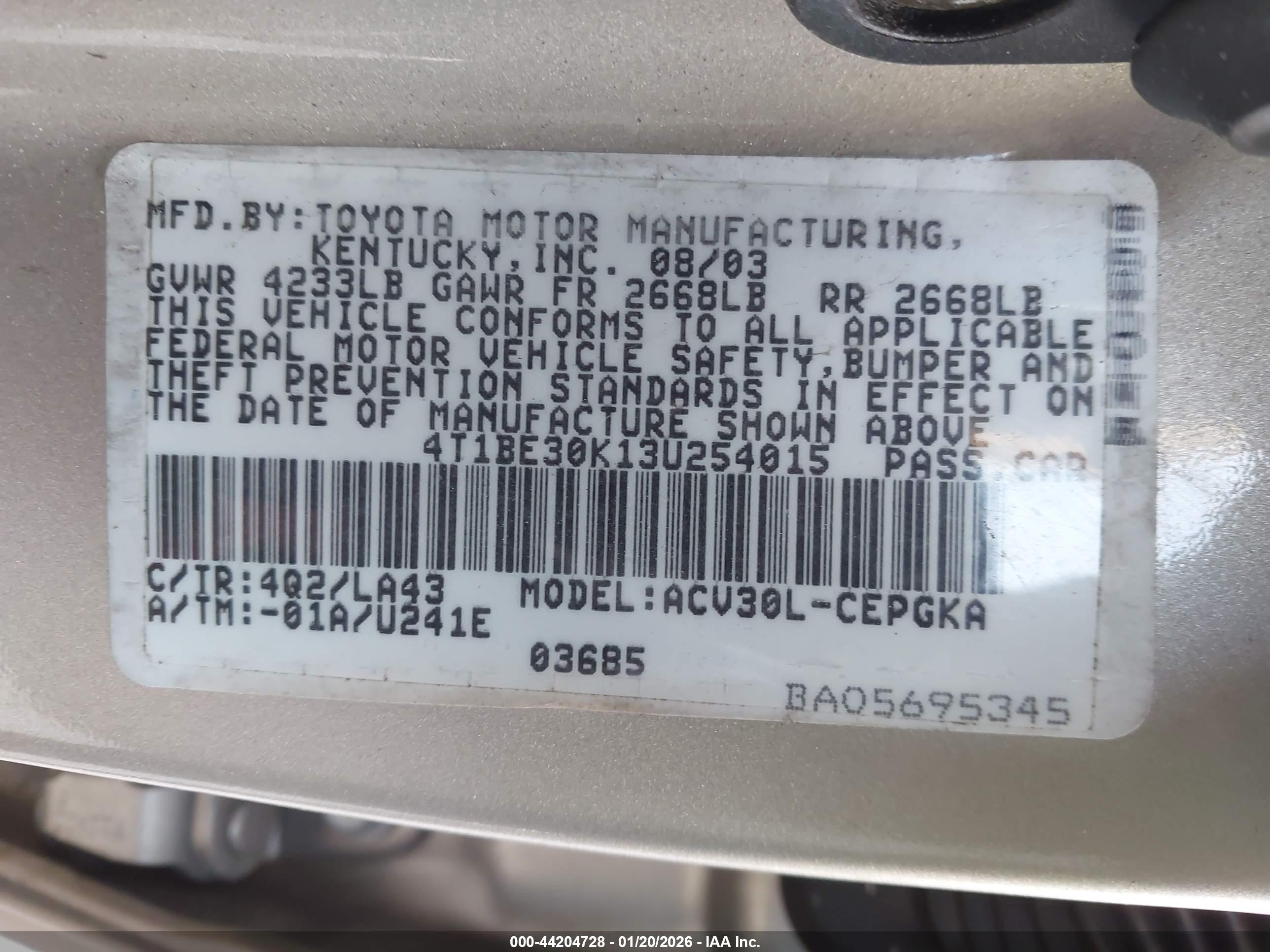 TOYOTA CAMRY image 9