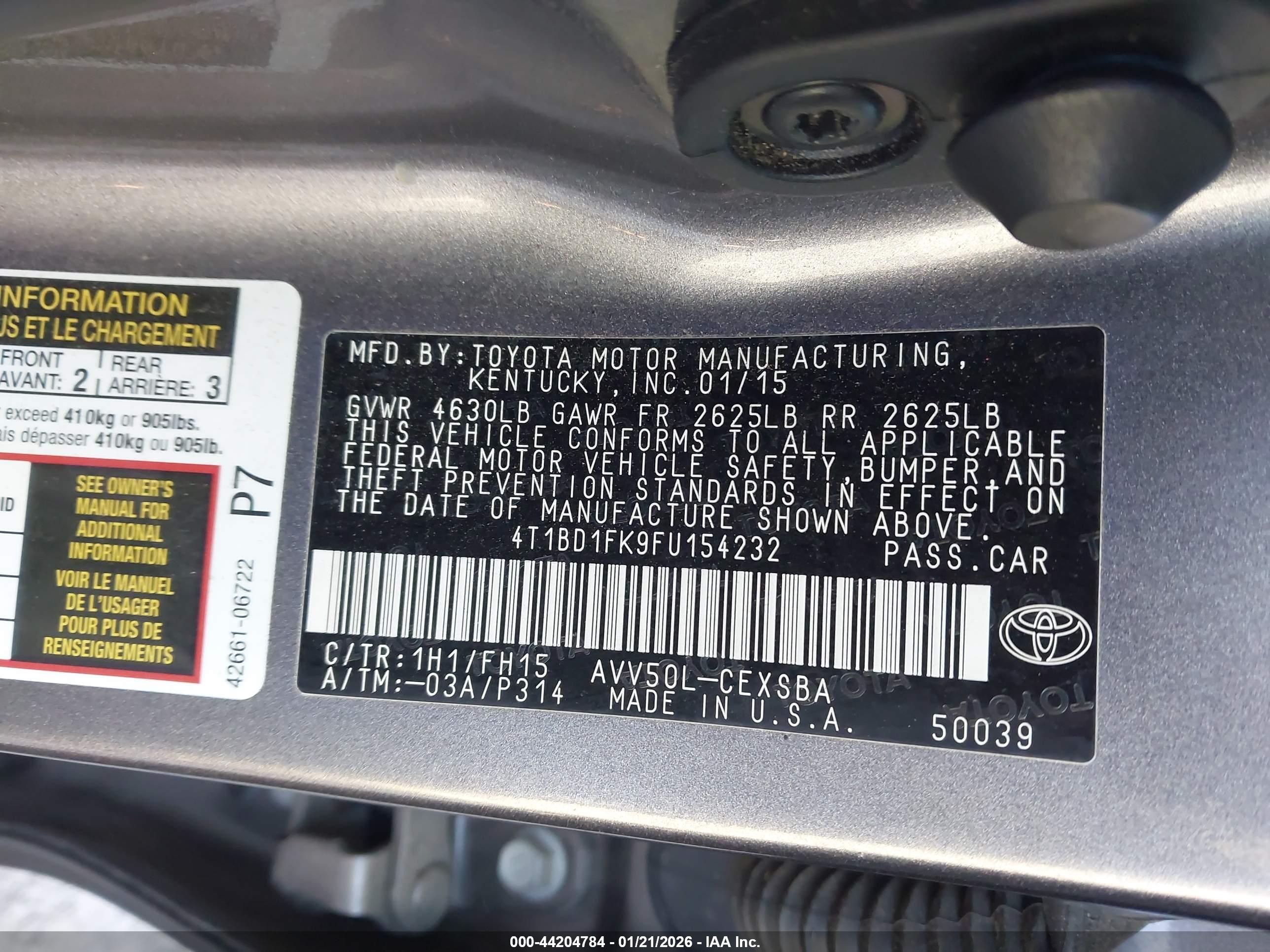 TOYOTA CAMRY image 9