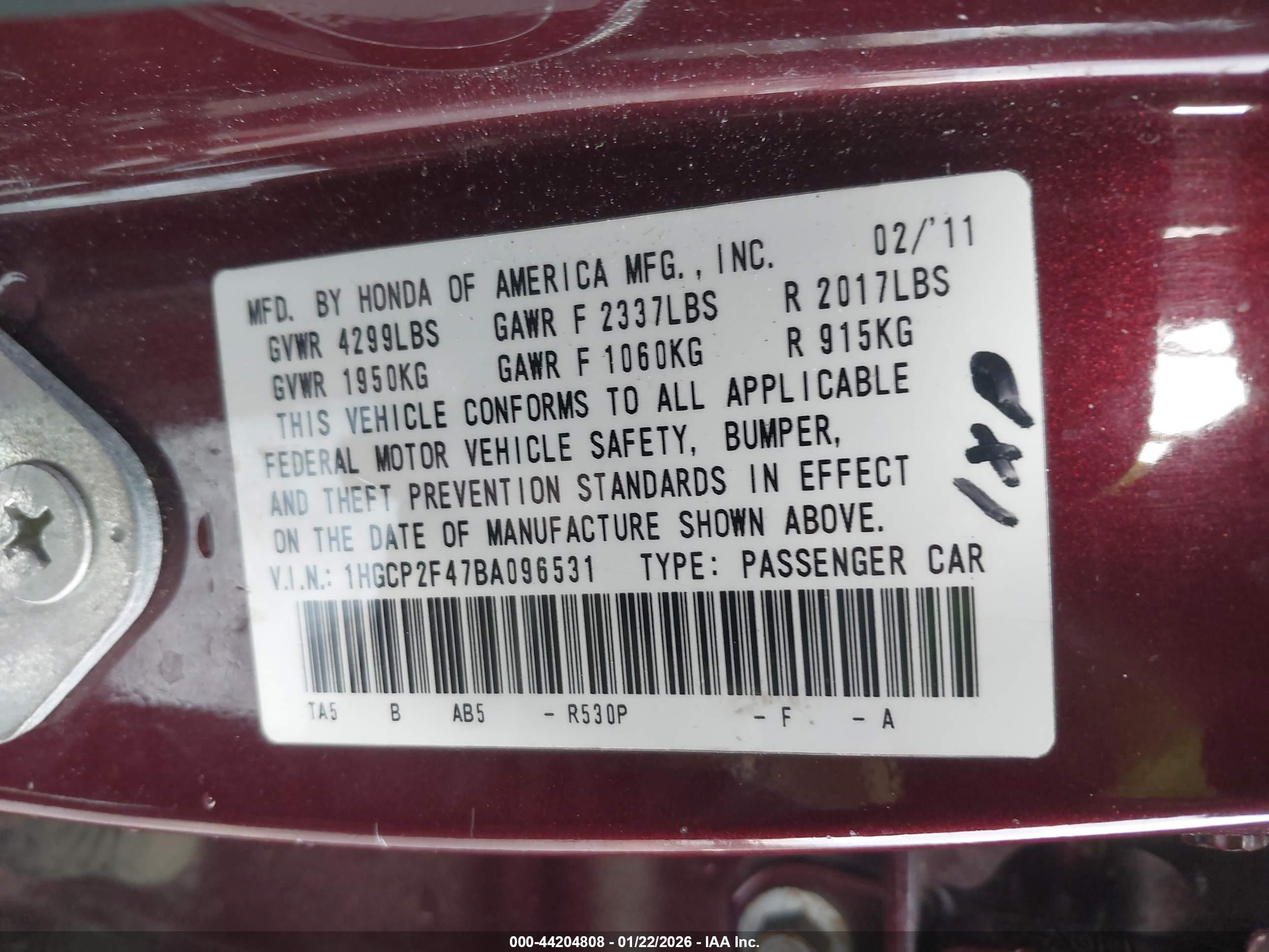 HONDA ACCORD image 9