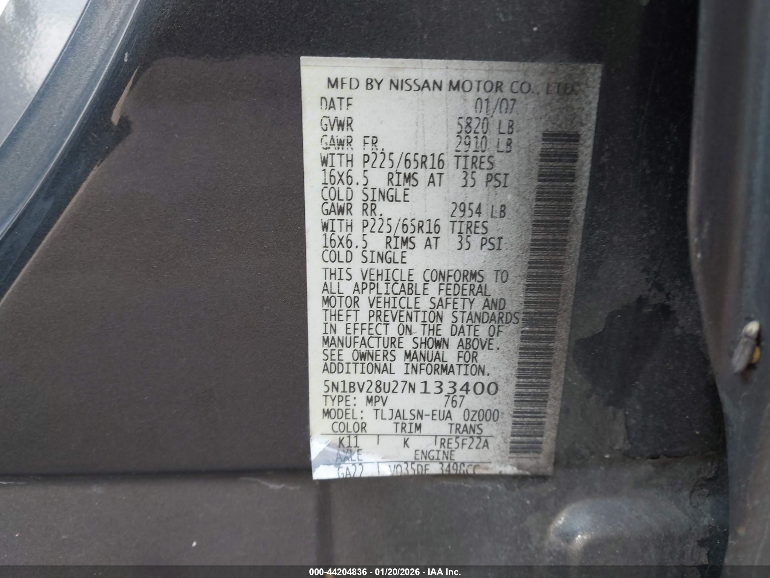 NISSAN QUEST image 9
