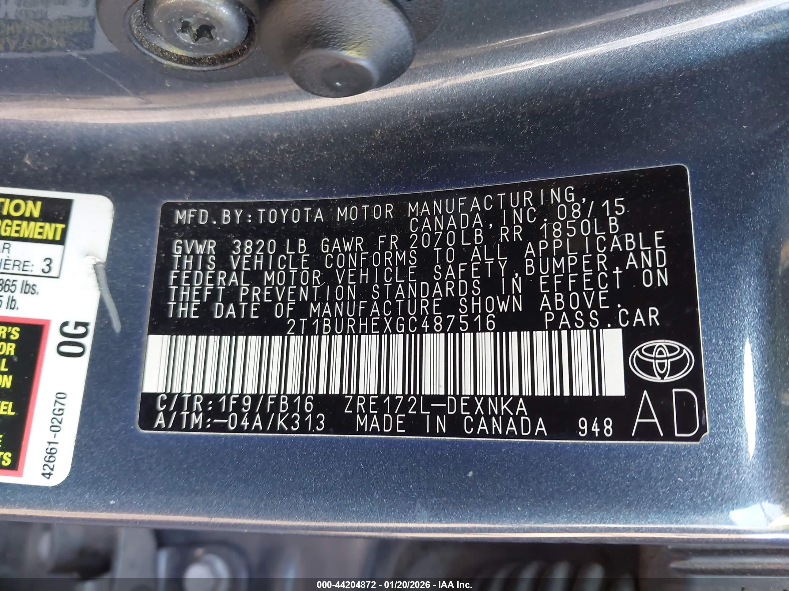 TOYOTA COROLLA image 9