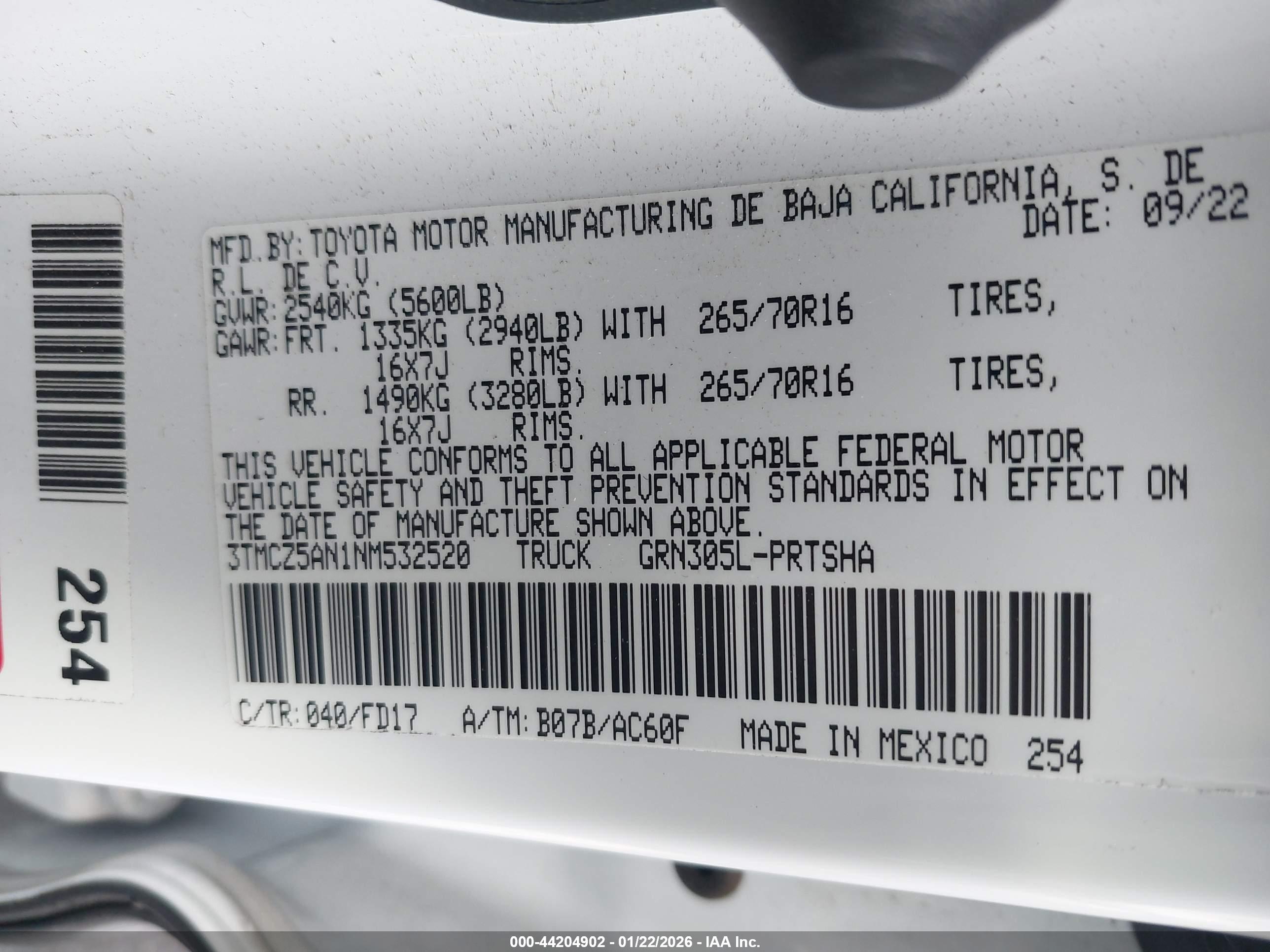 TOYOTA TACOMA image 9
