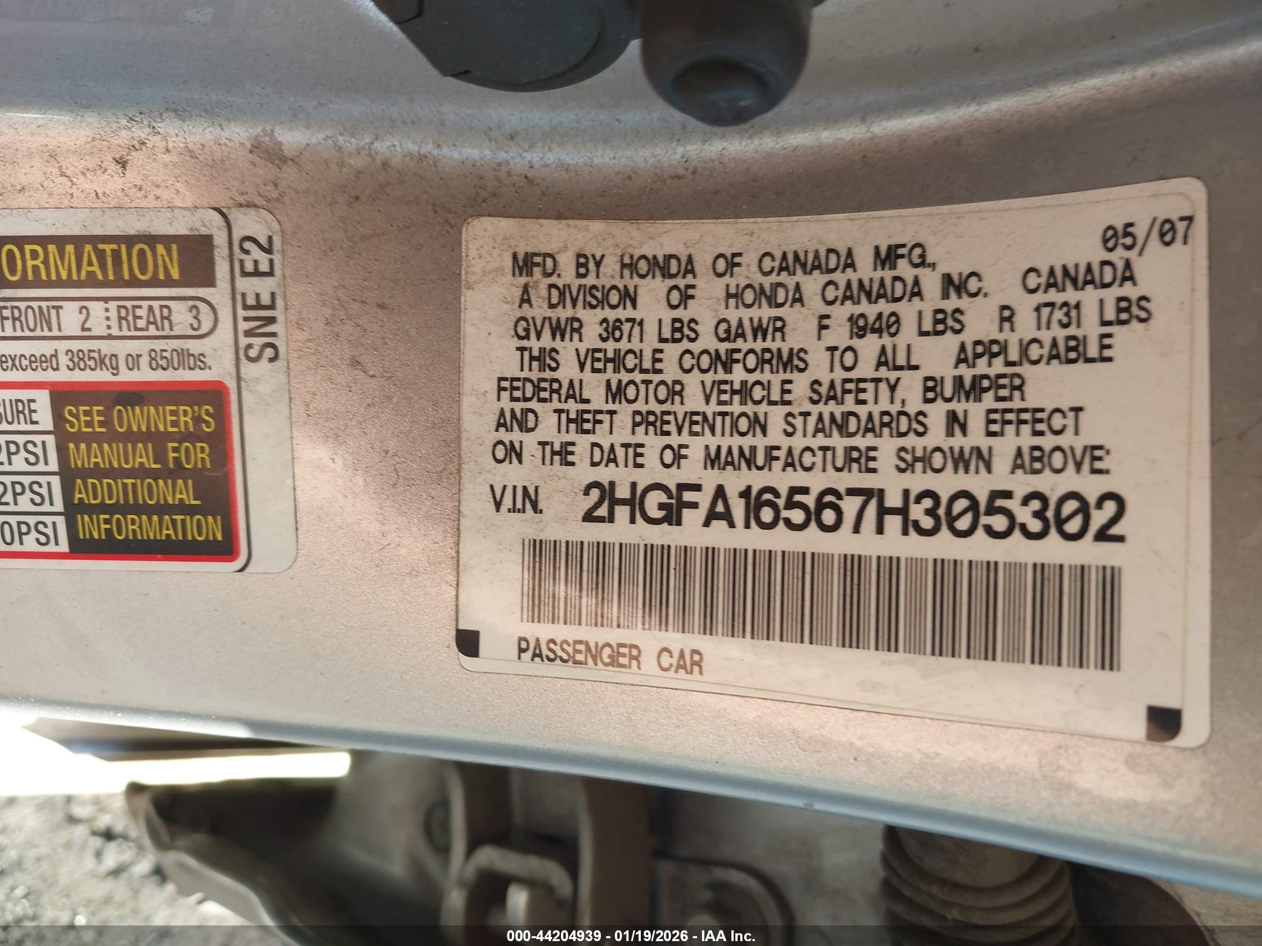 HONDA CIVIC image 9