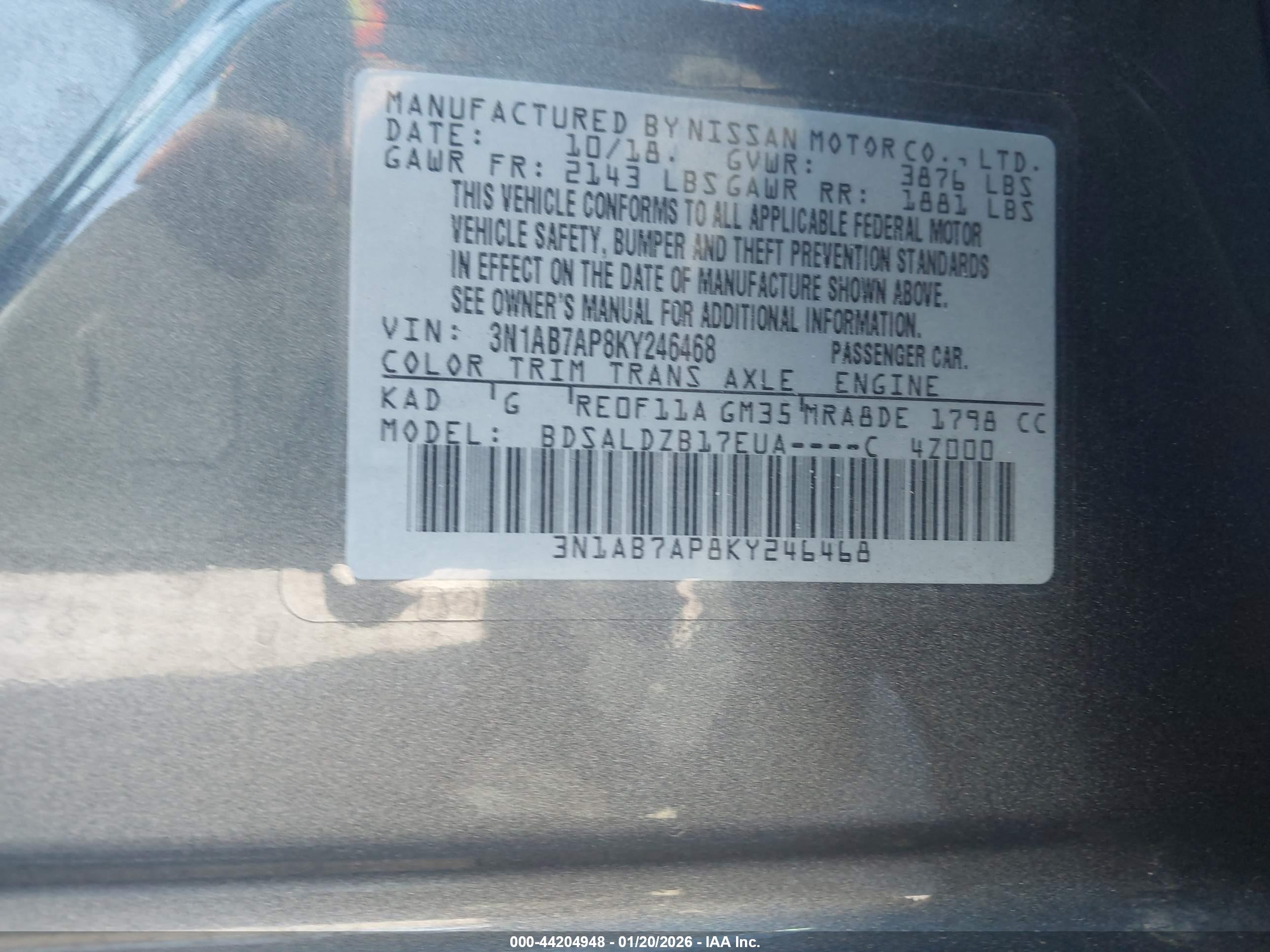 NISSAN SENTRA image 9