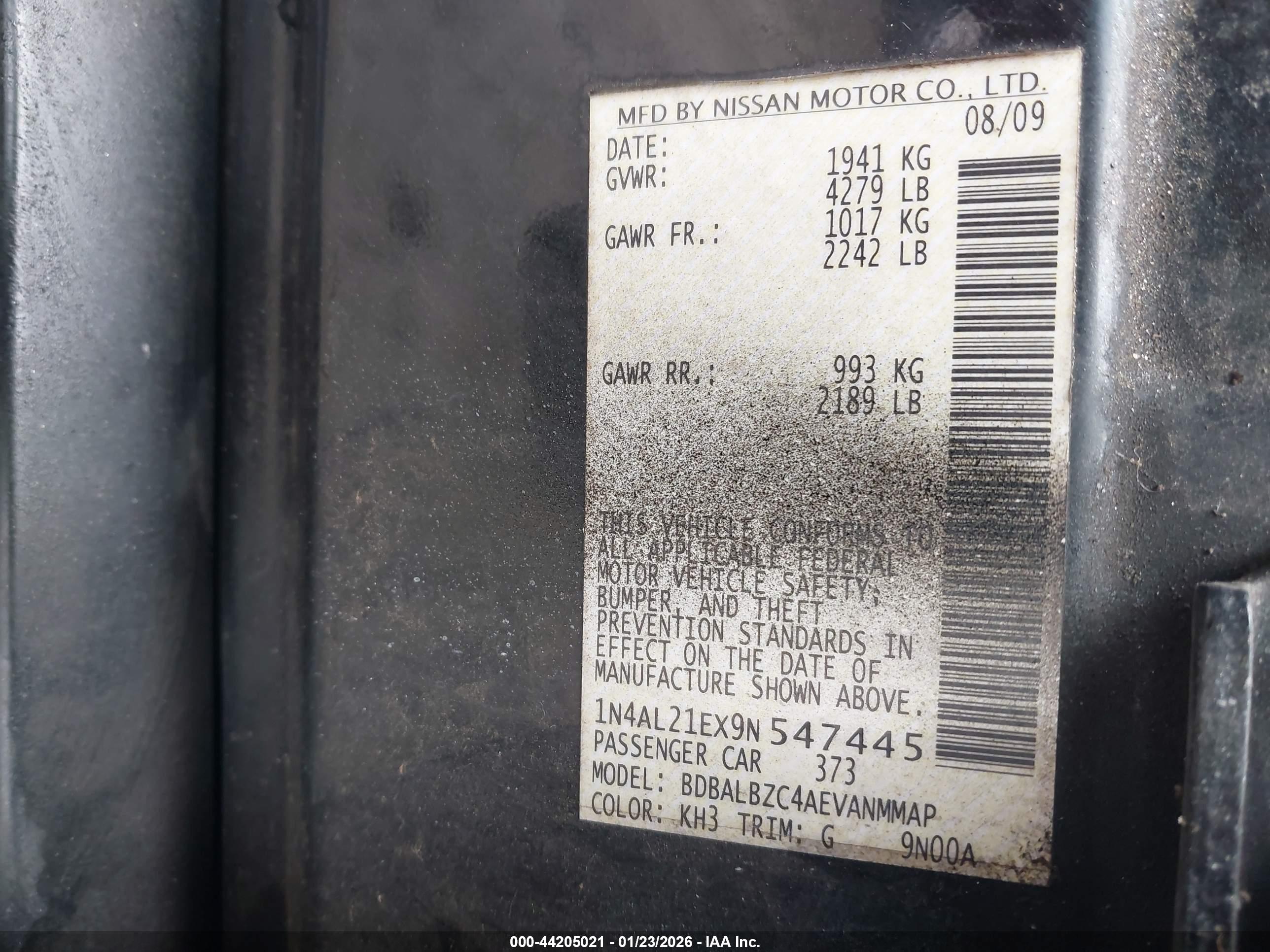NISSAN ALTIMA image 9