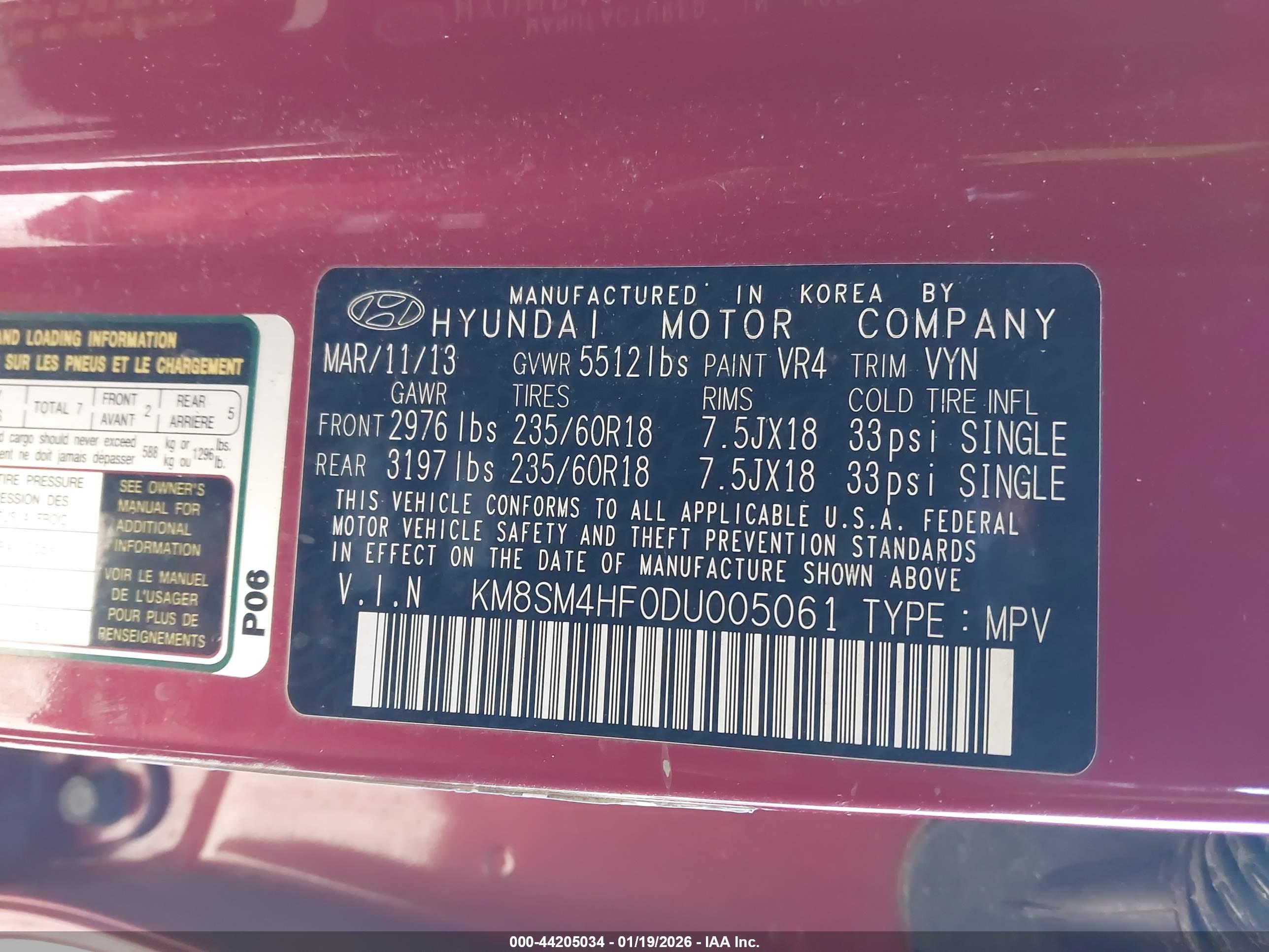 HYUNDAI SANTA image 9