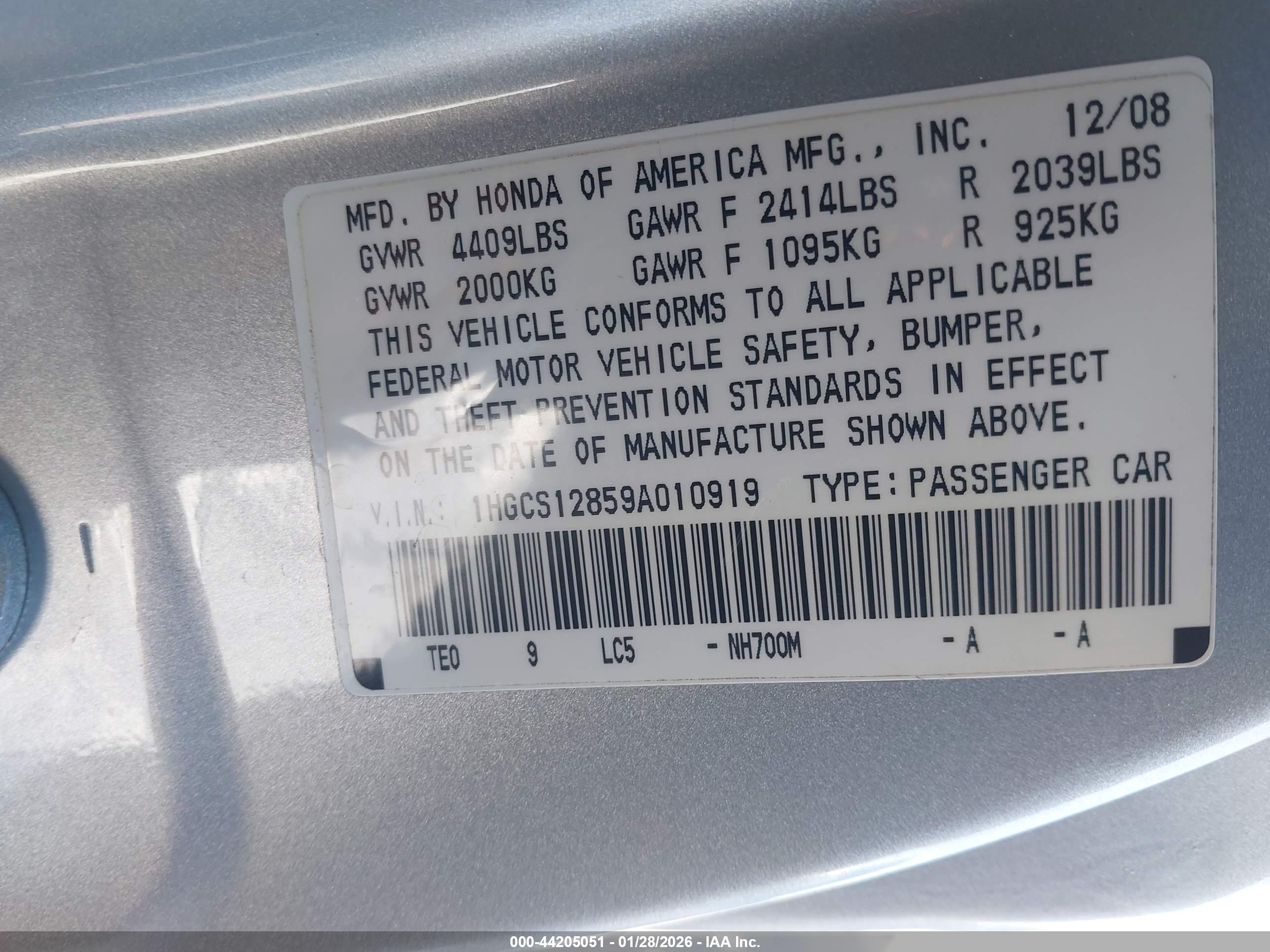 HONDA ACCORD image 9