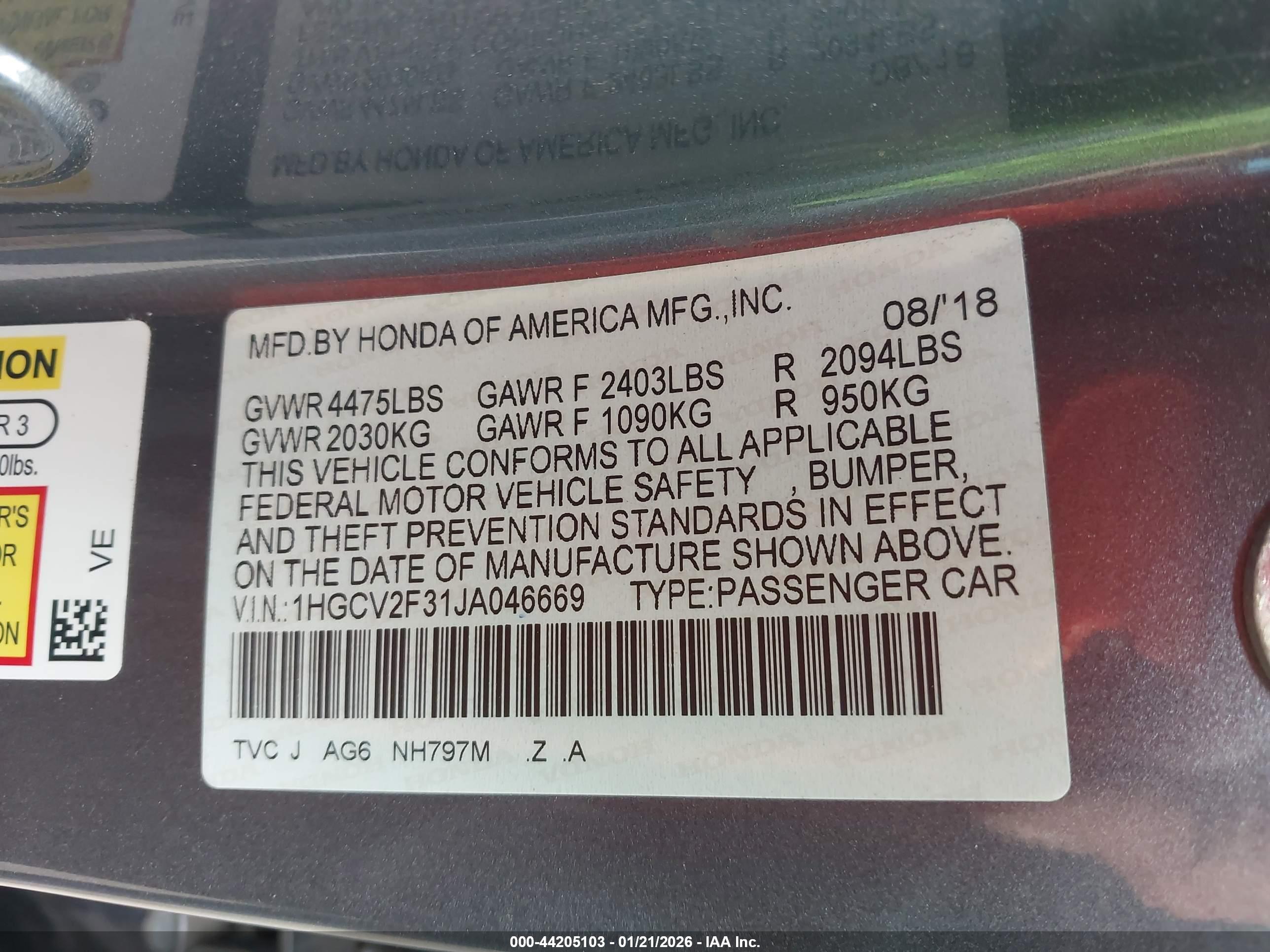HONDA ACCORD image 9