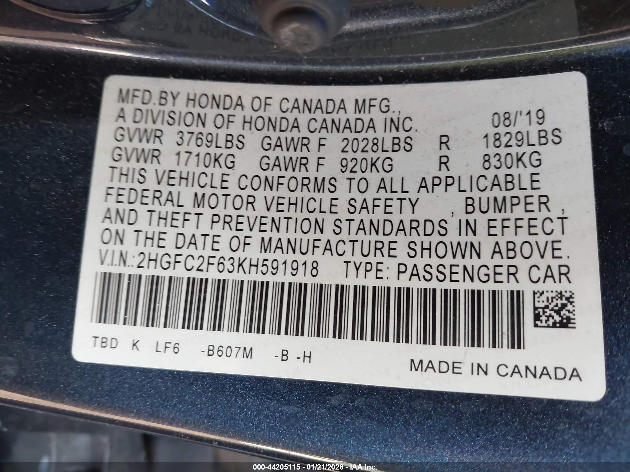 HONDA CIVIC image 9