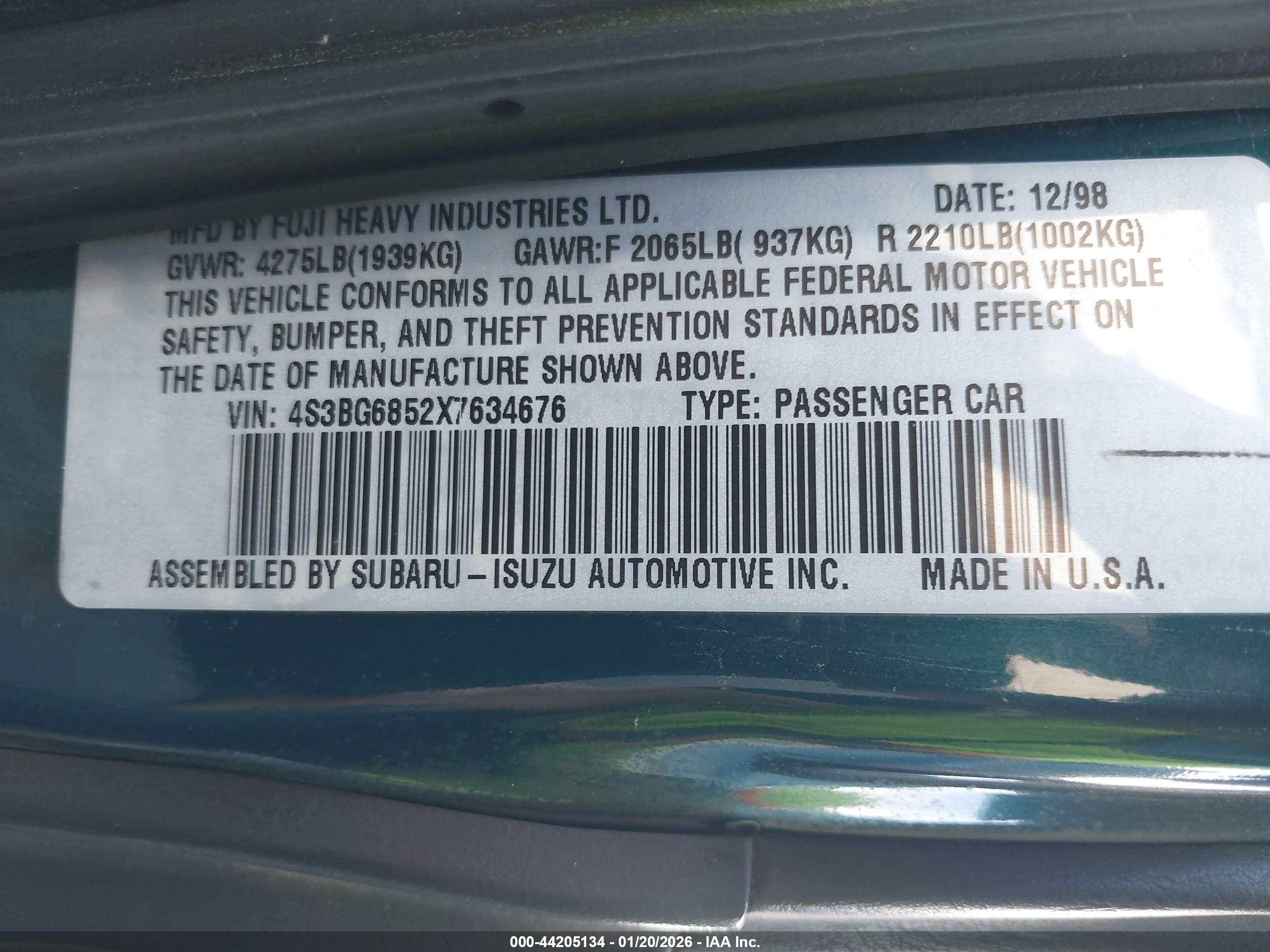 SUBARU LEGACY image 9