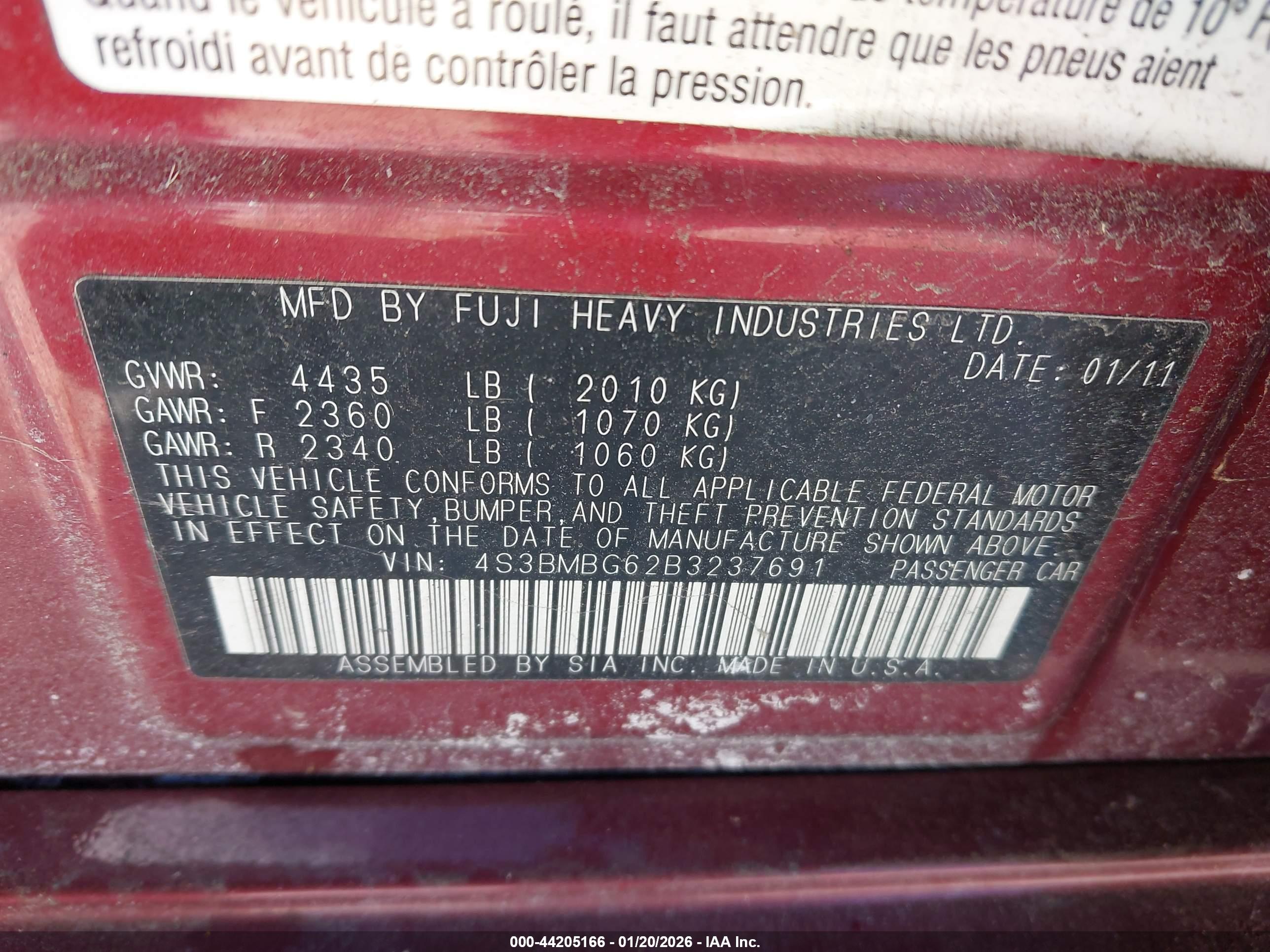 SUBARU LEGACY image 9
