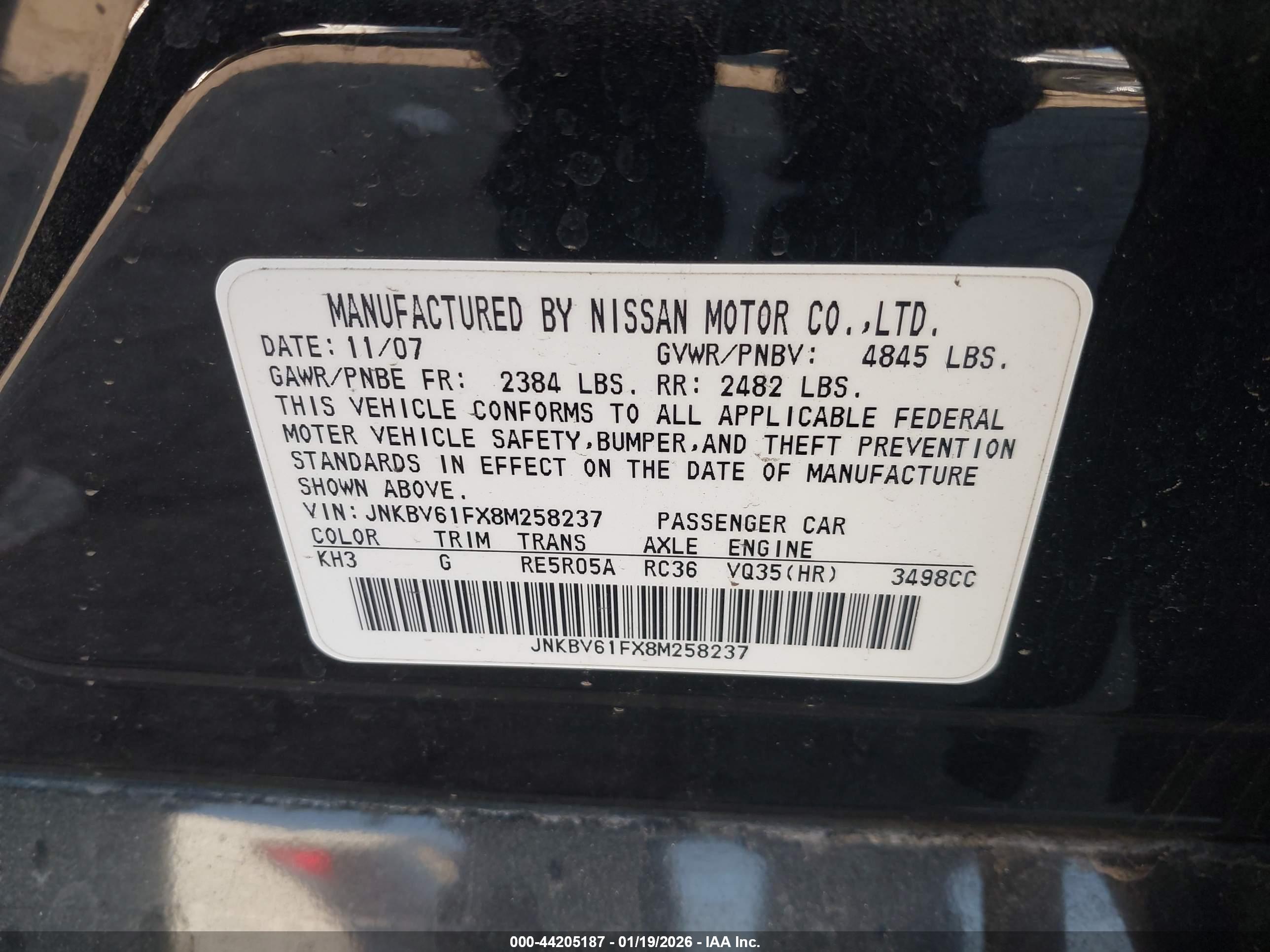 INFINITI G35X image 9