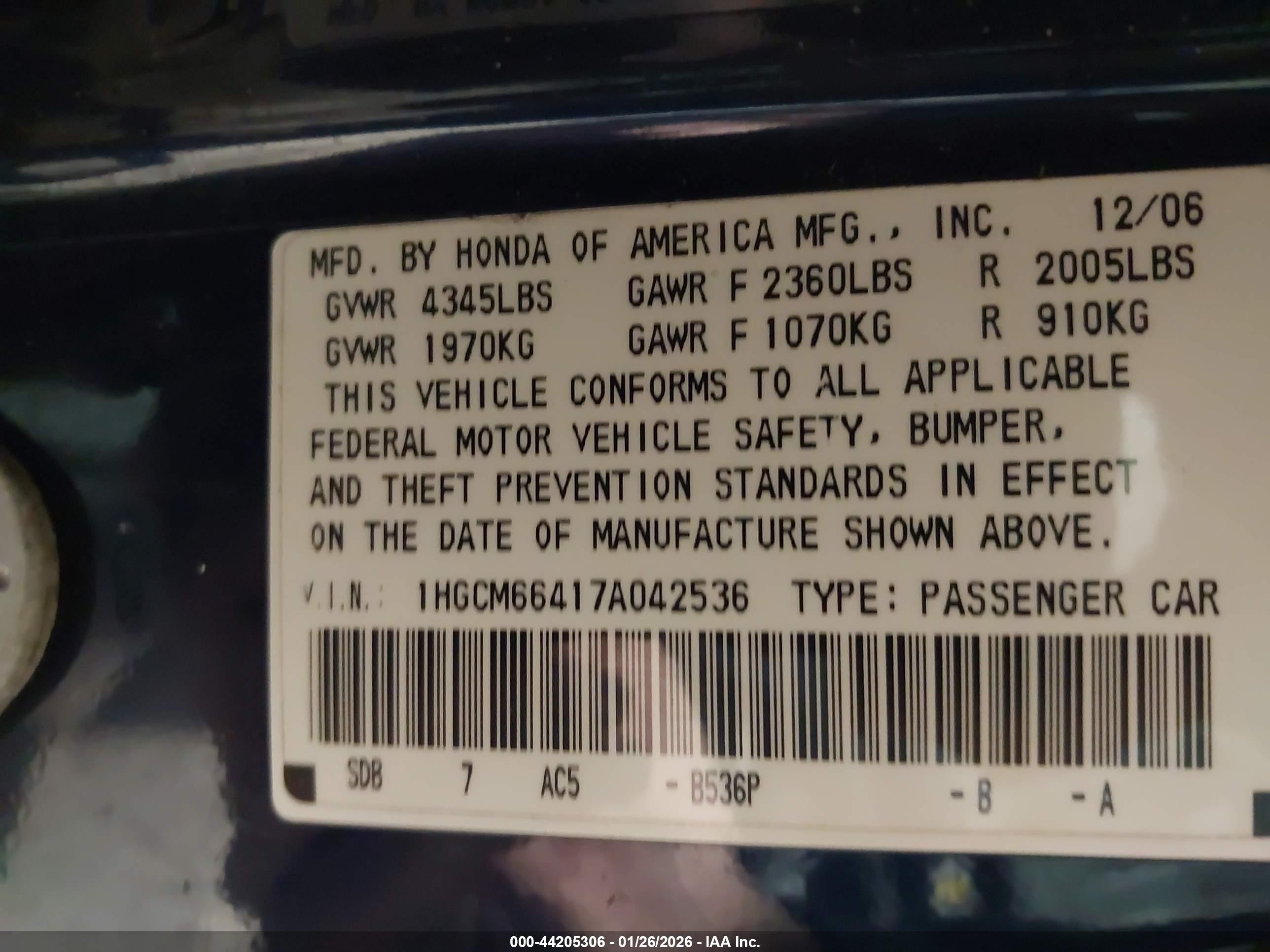 HONDA ACCORD image 9