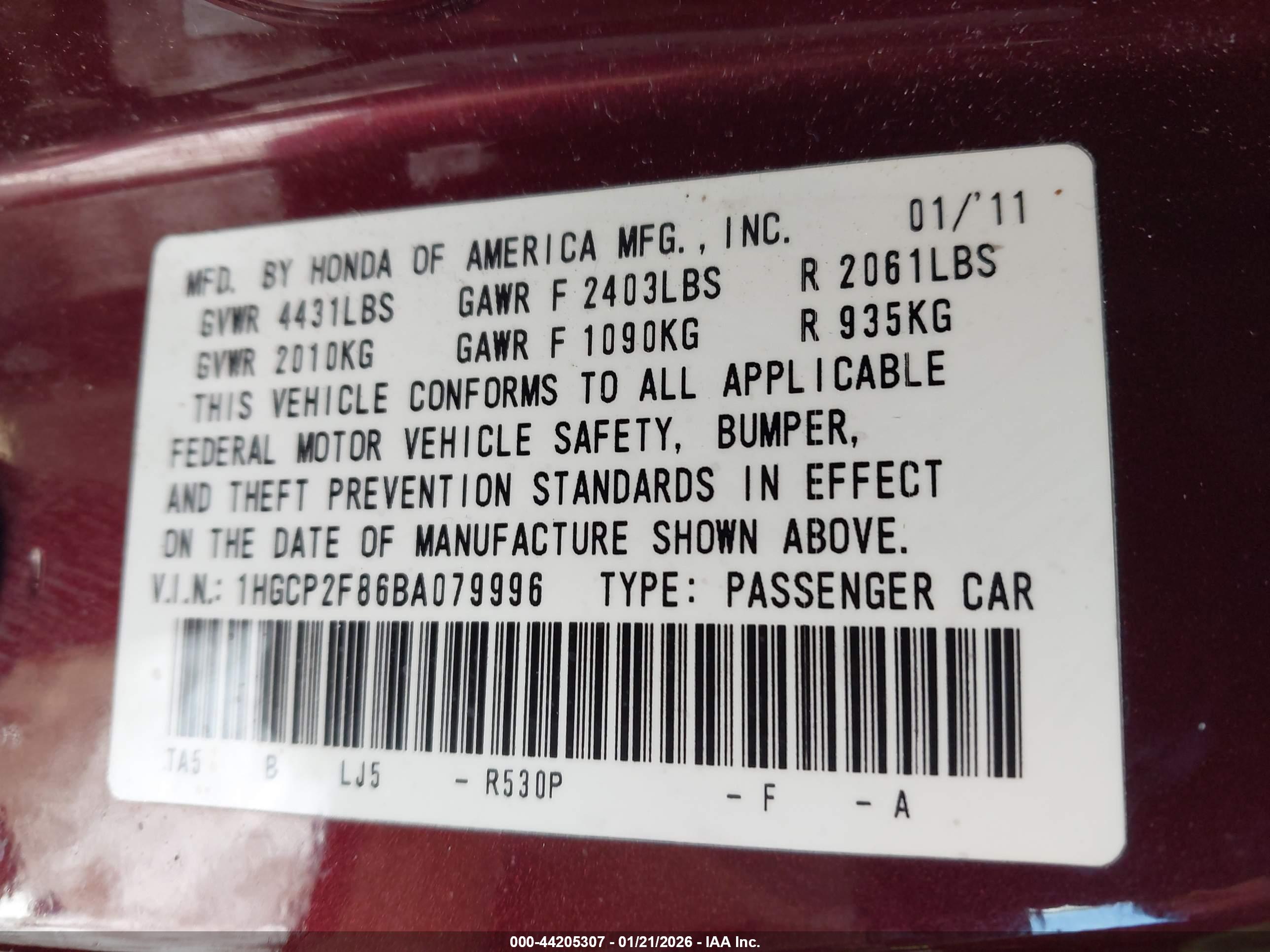 HONDA ACCORD image 9