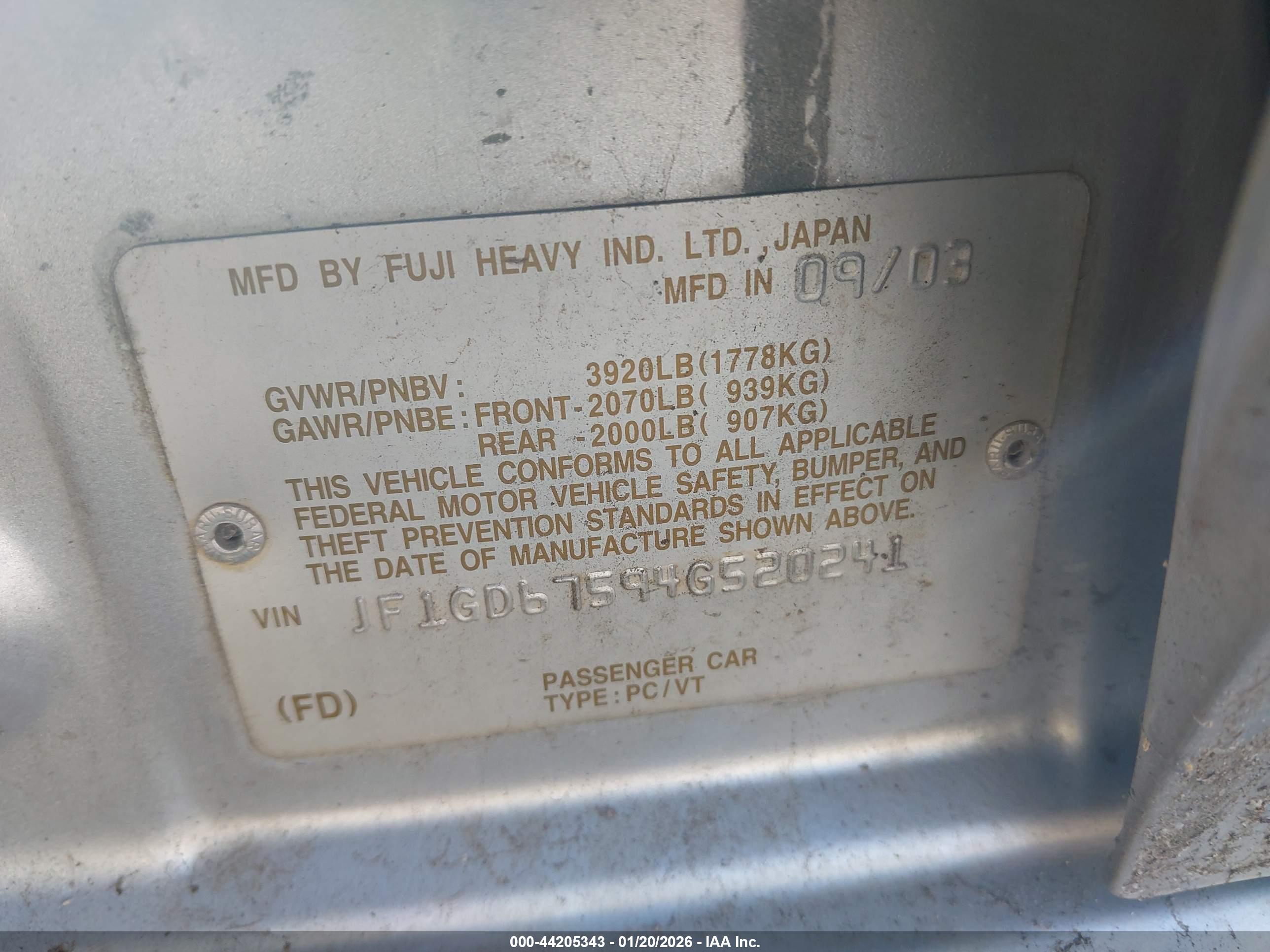 SUBARU IMPREZA image 9