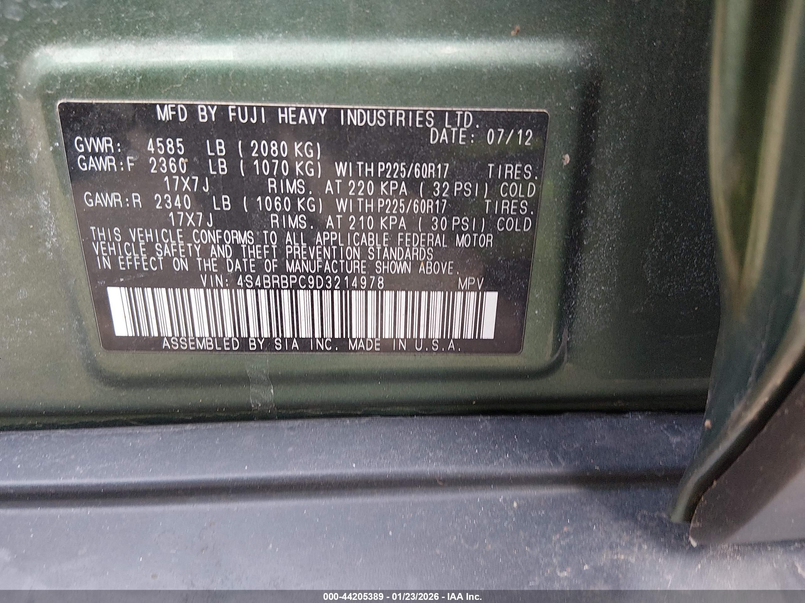 SUBARU OUTBACK image 9