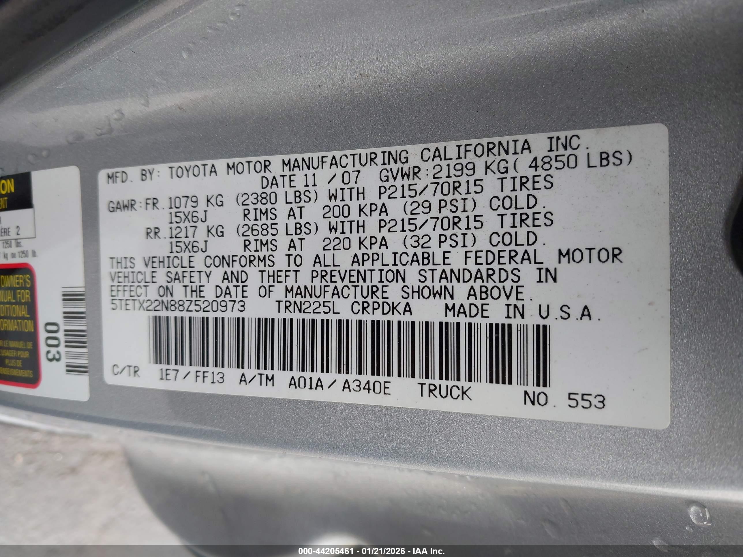 TOYOTA TACOMA image 9