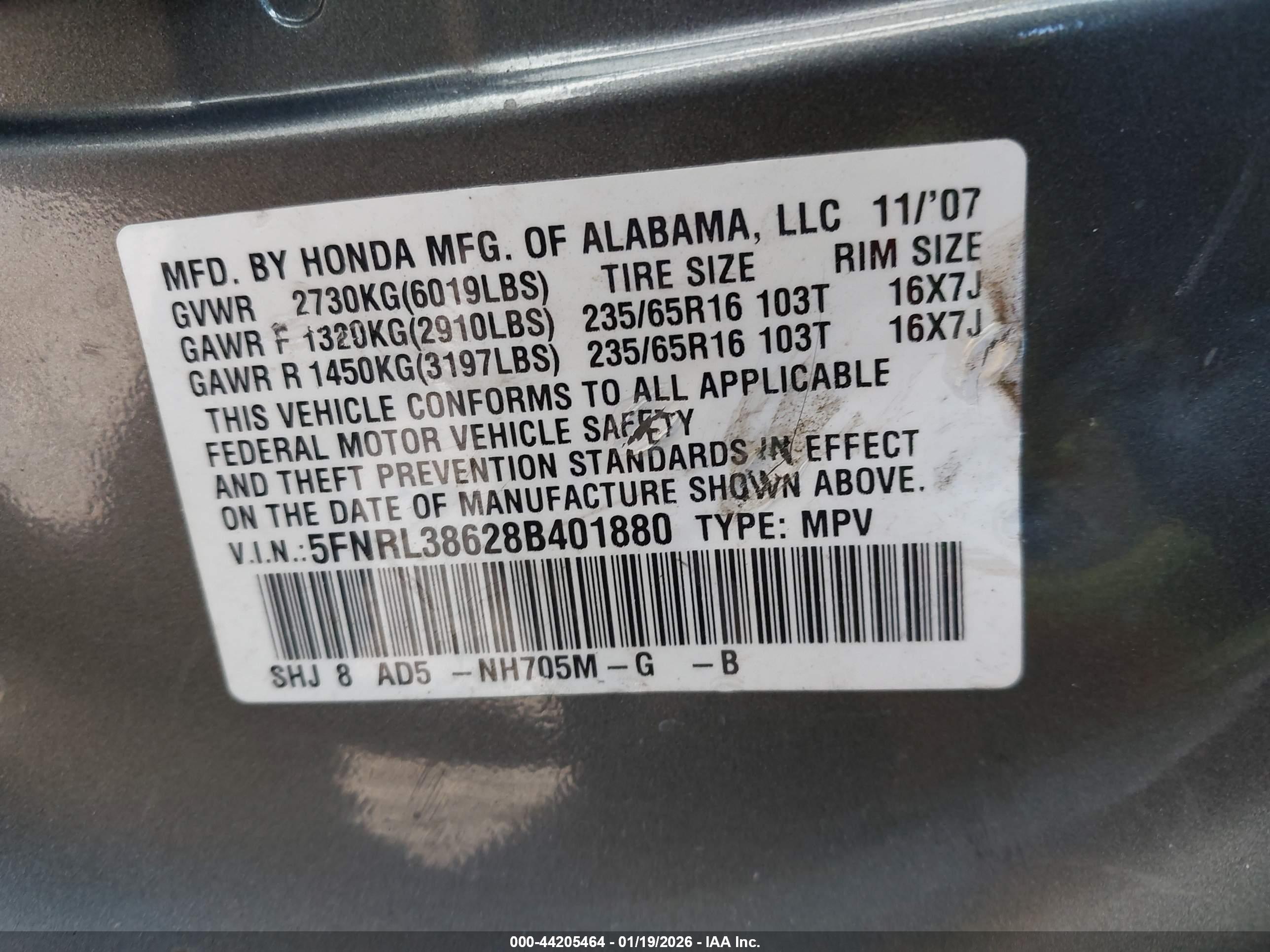 HONDA ODYSSEY image 9