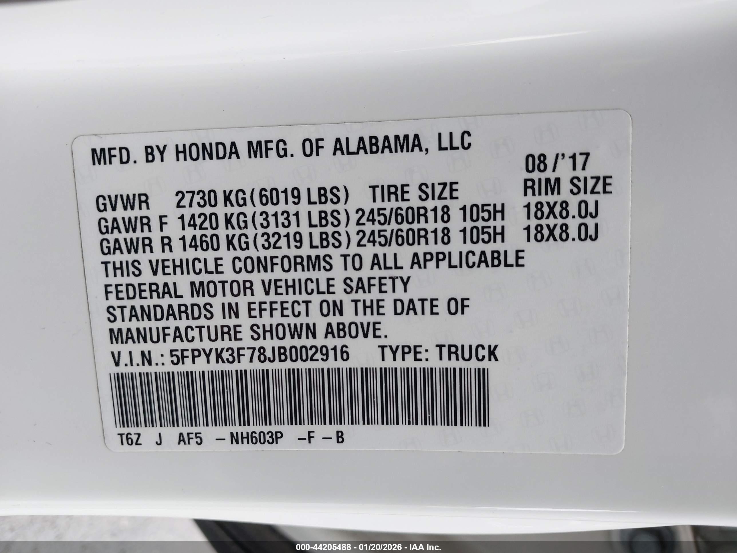 HONDA RIDGELINE image 9