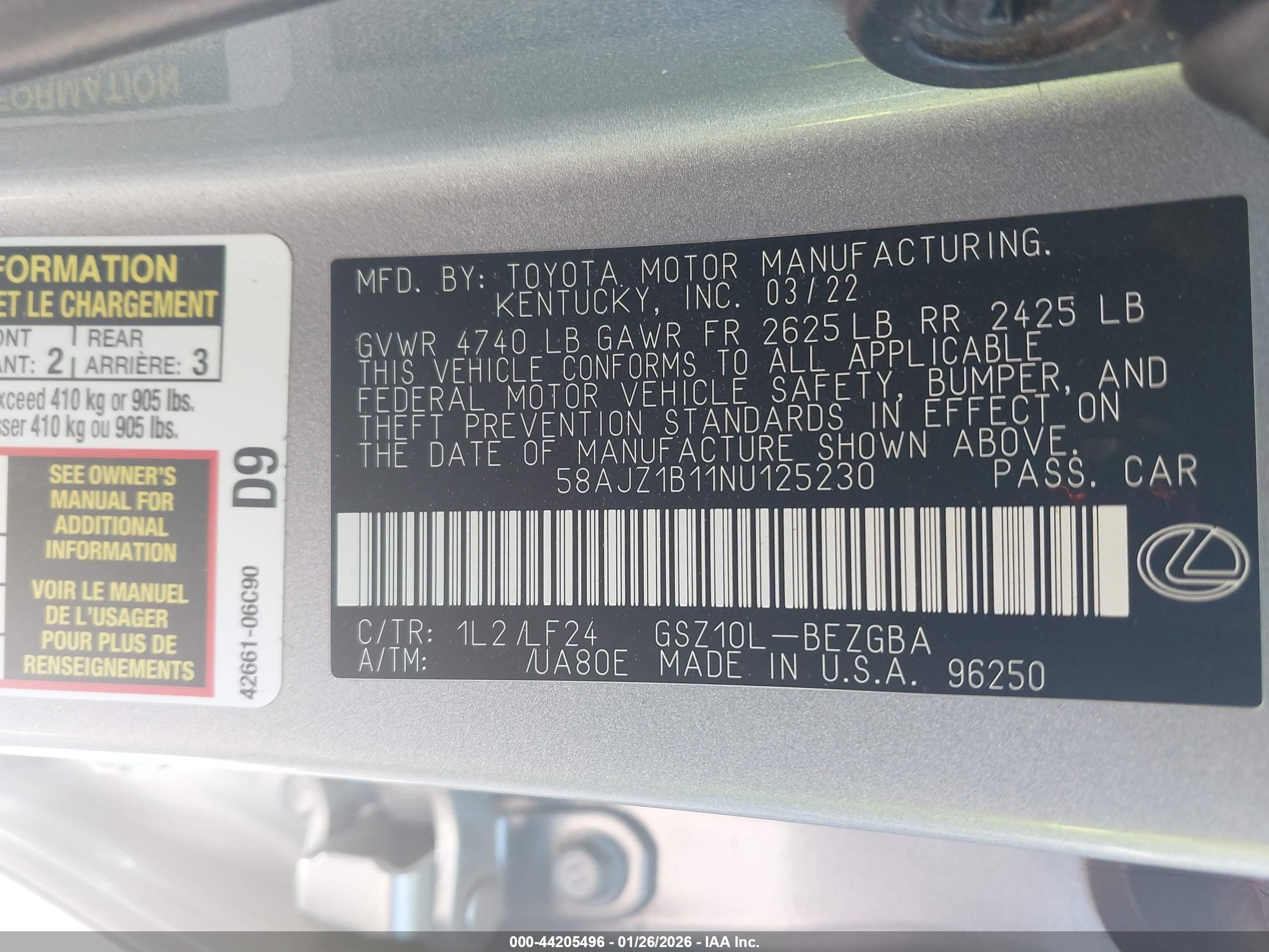 LEXUS ES image 9