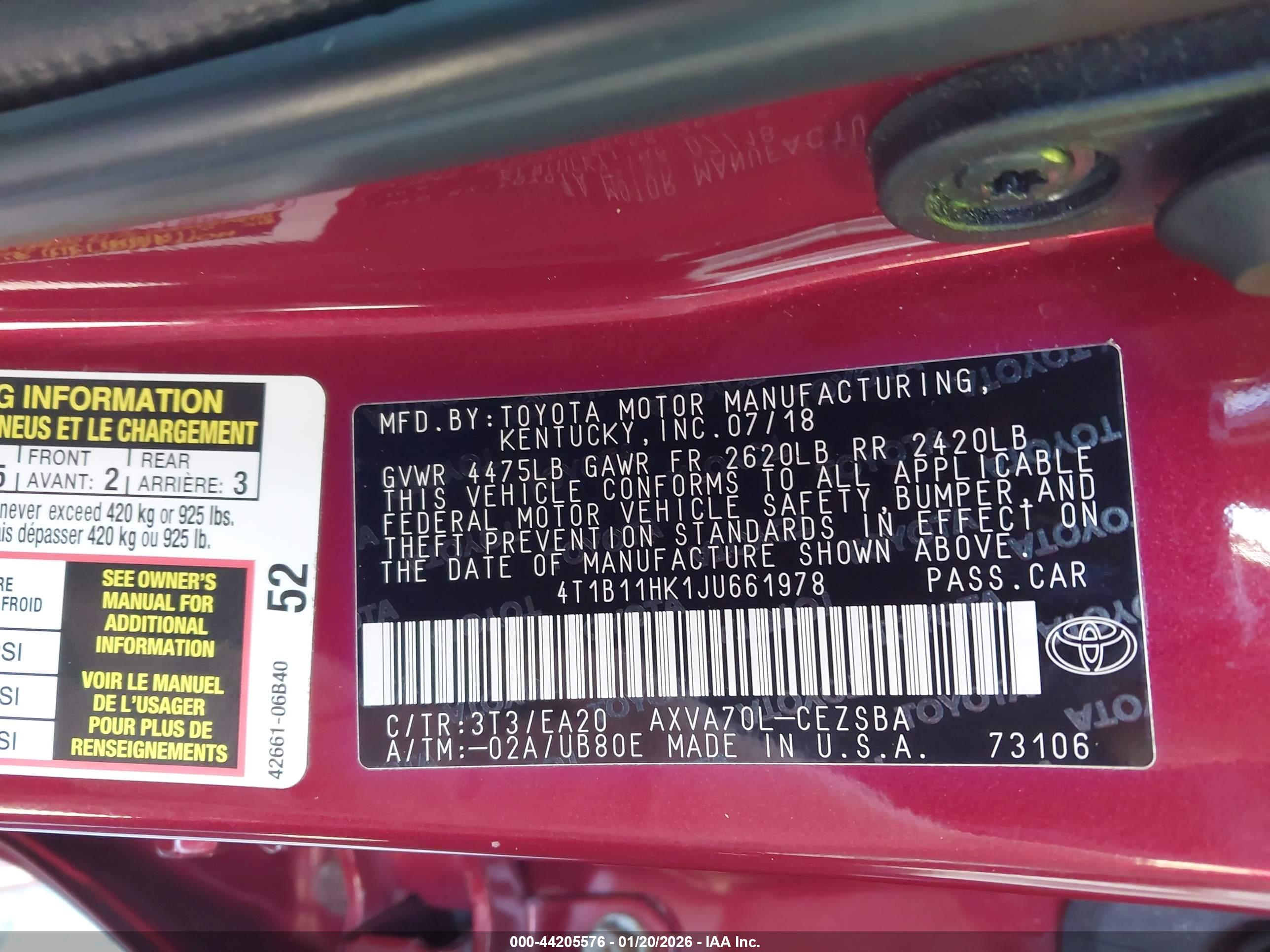 TOYOTA CAMRY image 9