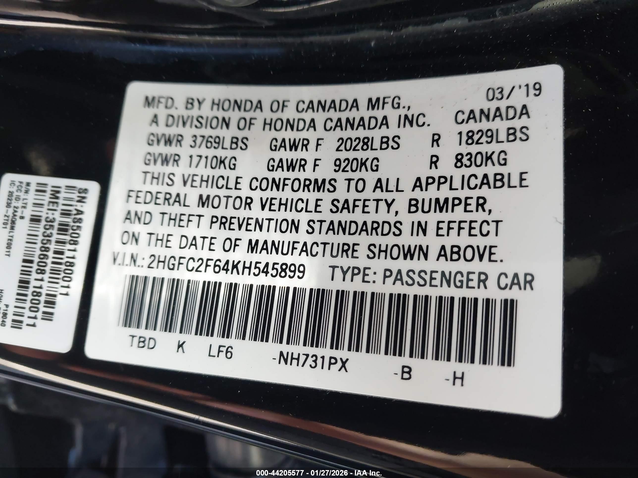 HONDA CIVIC image 9
