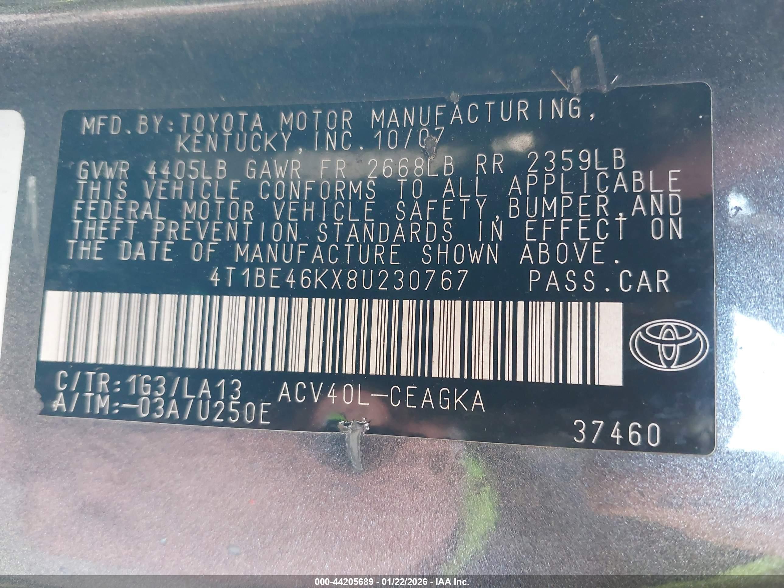 TOYOTA CAMRY image 9