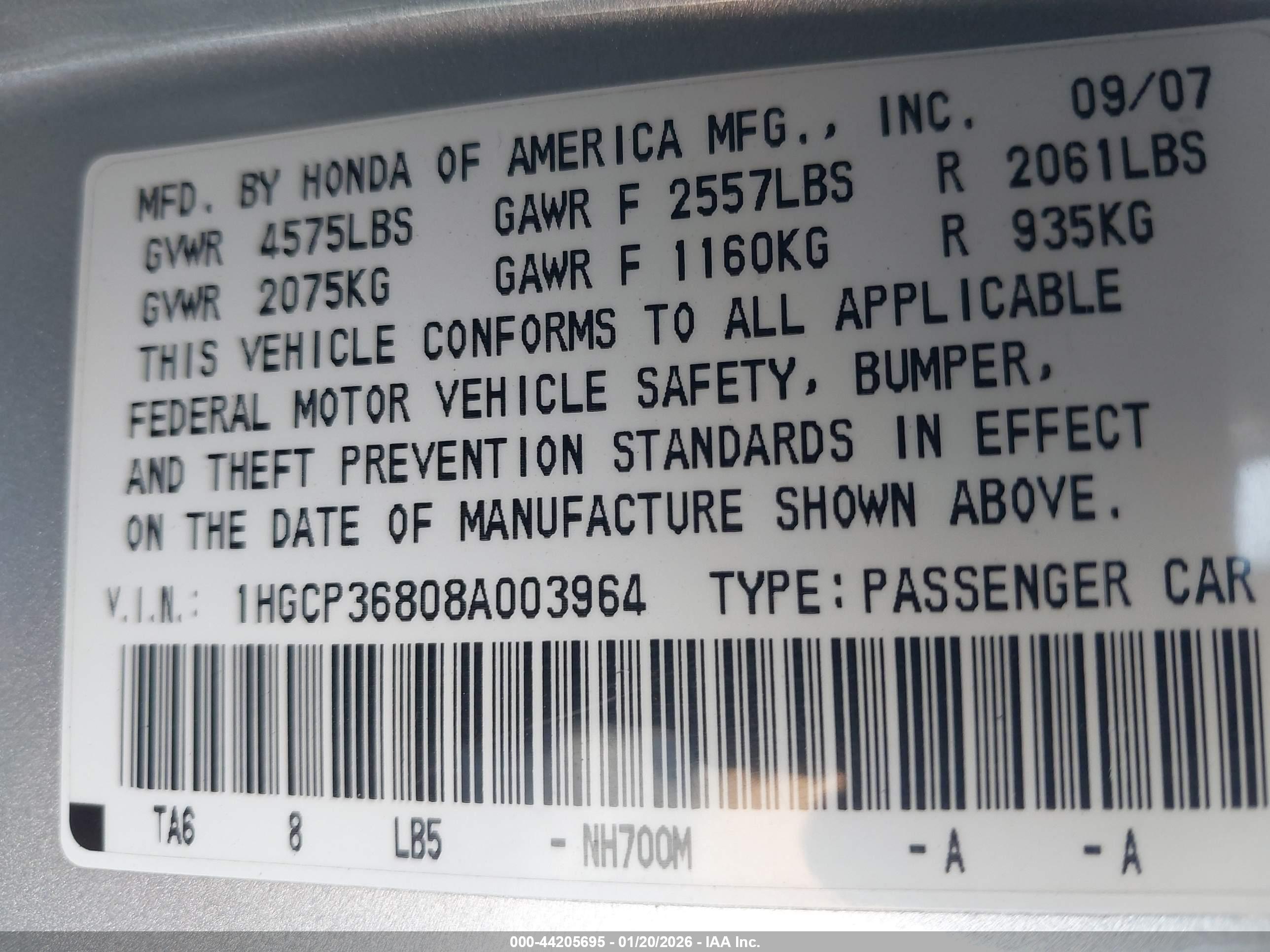 HONDA ACCORD image 9