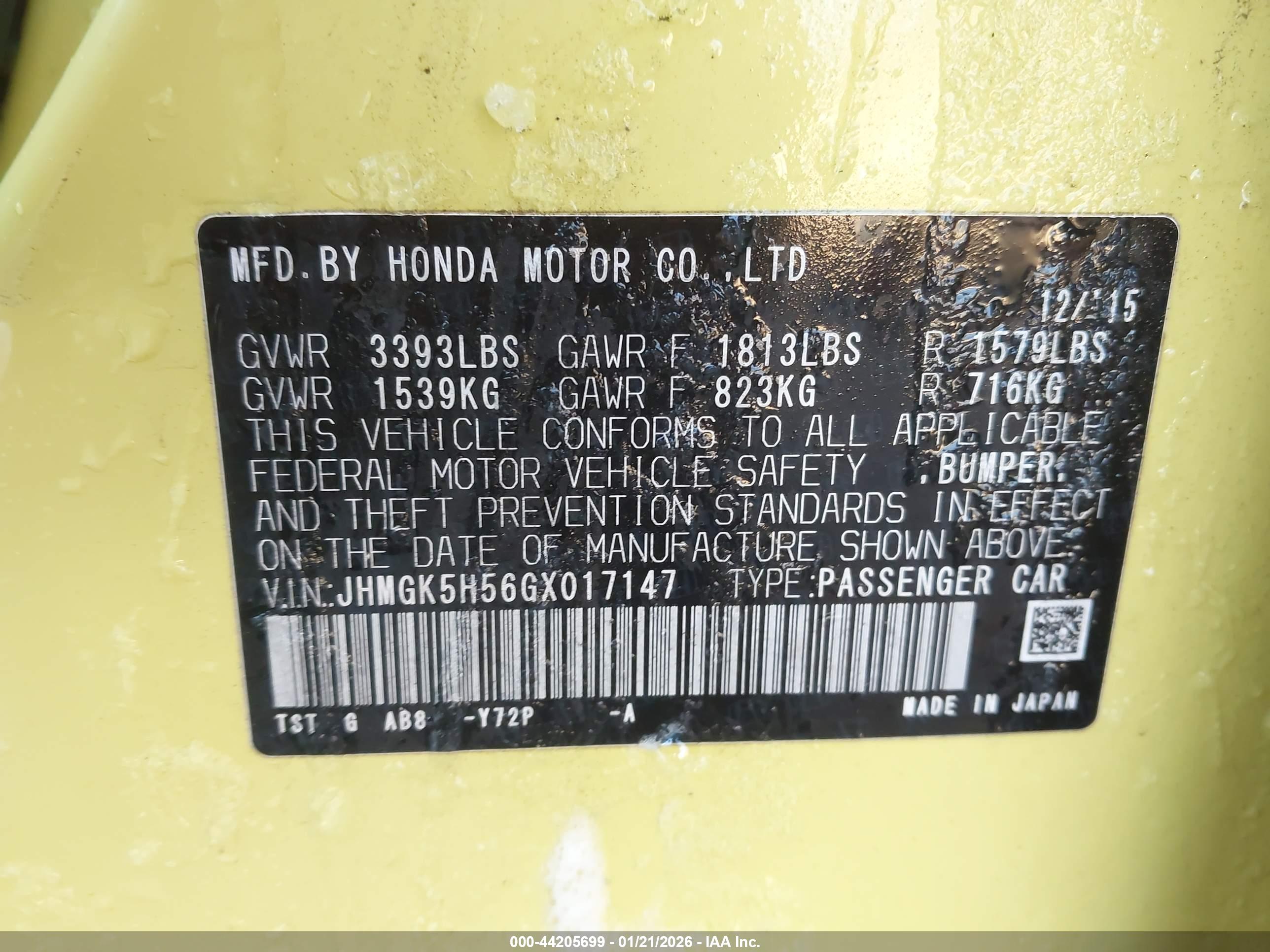 HONDA FIT image 9