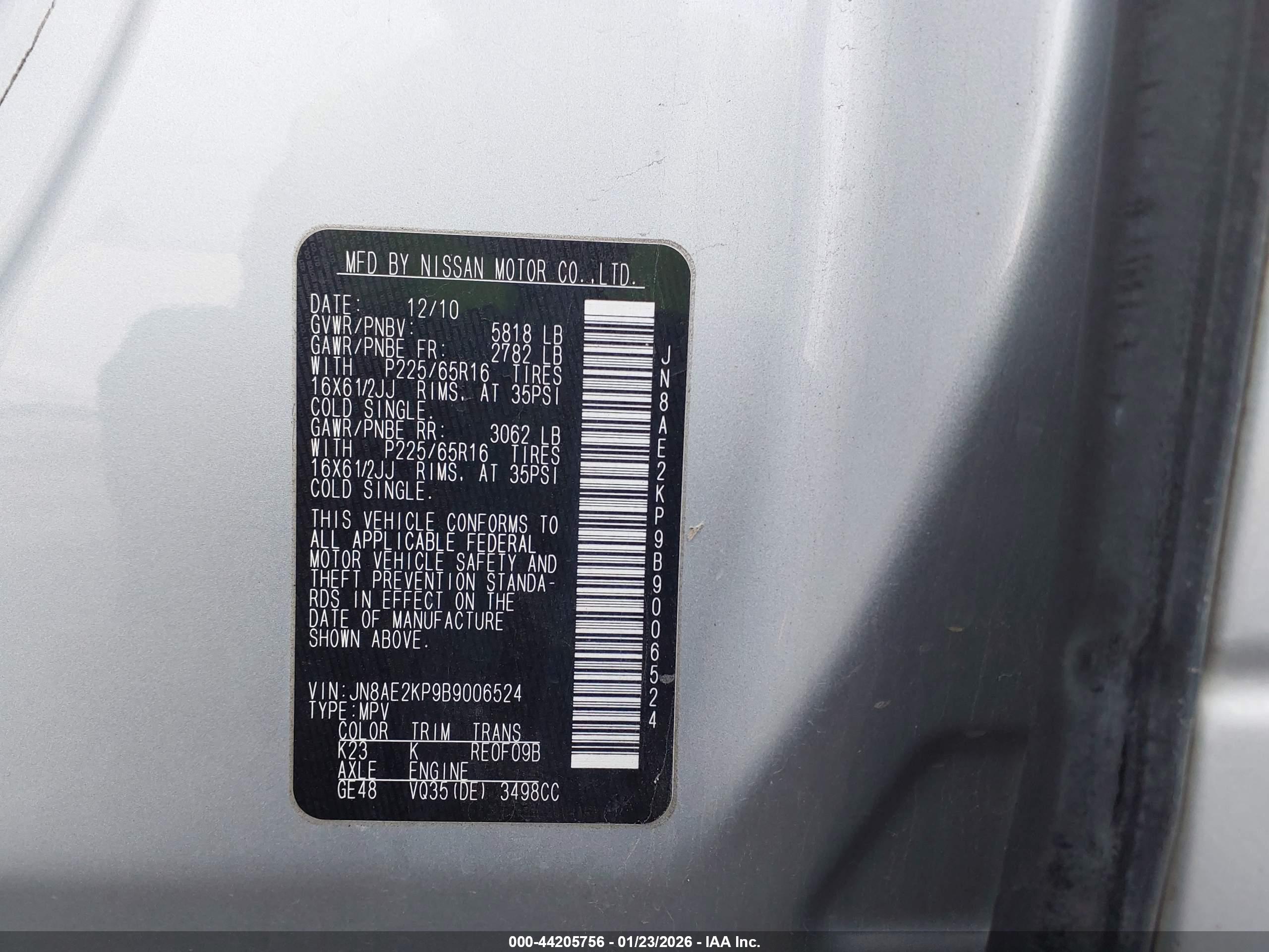 NISSAN QUEST image 9