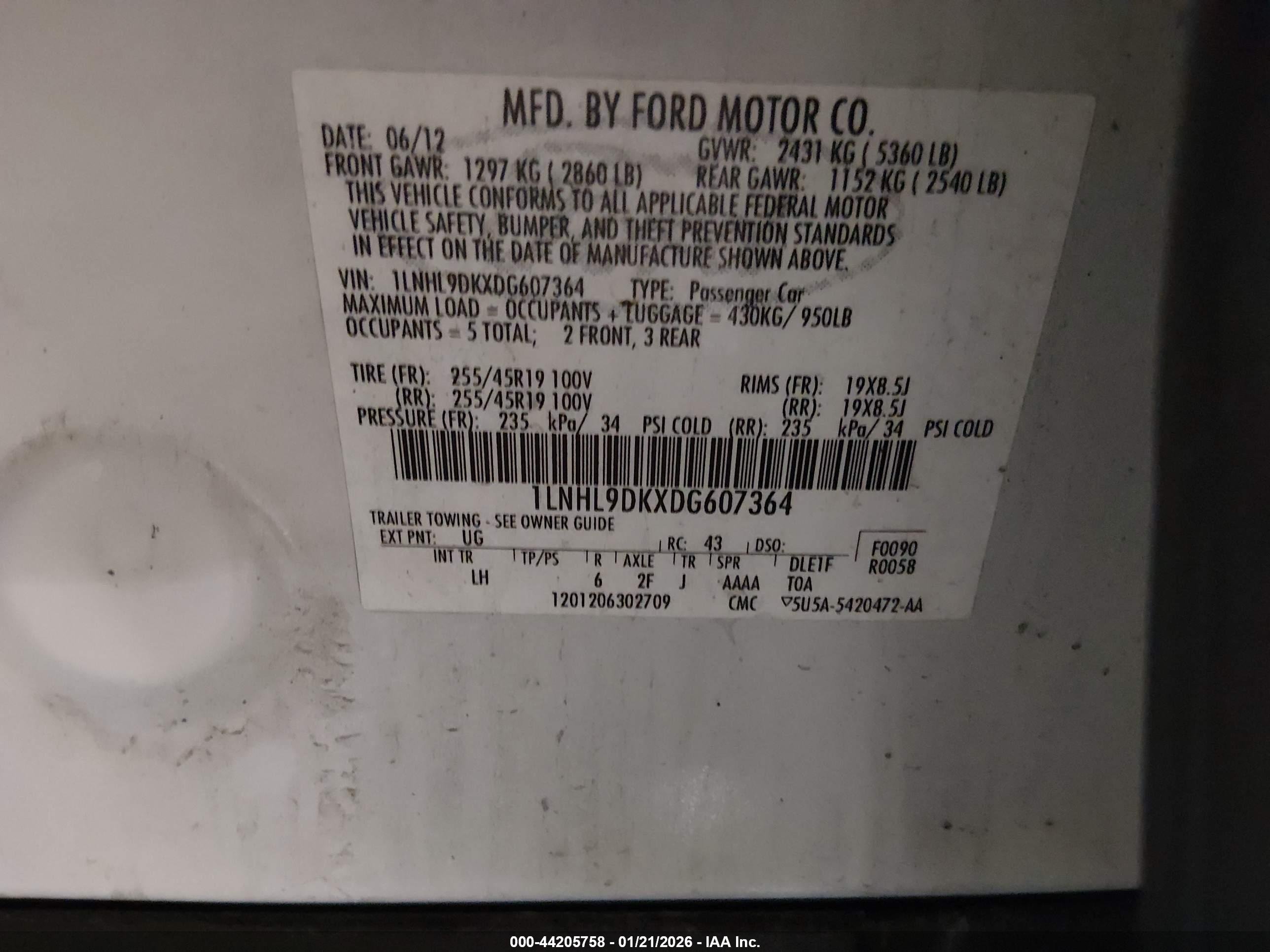 LINCOLN MKS image 9
