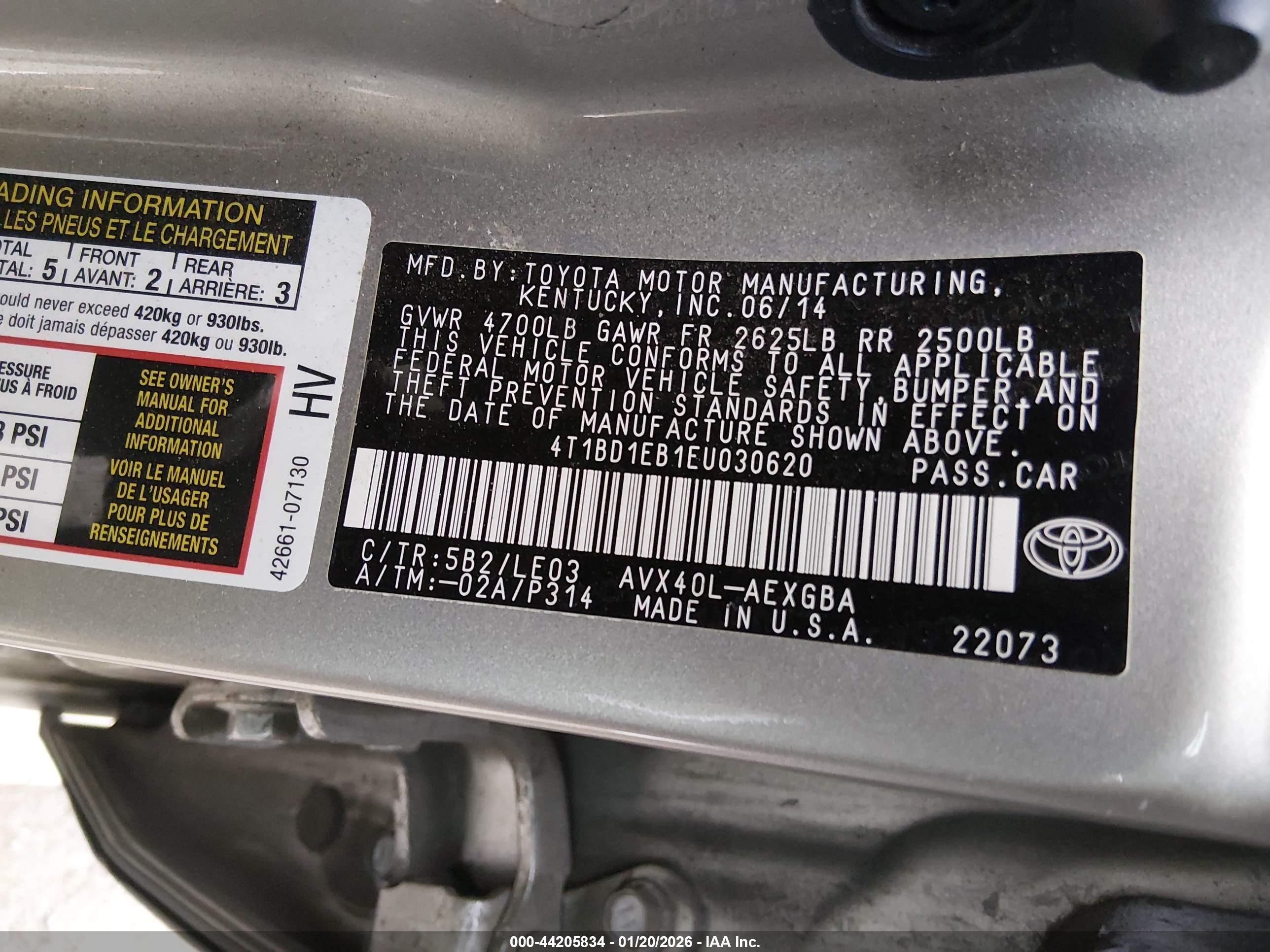 TOYOTA AVALON image 9