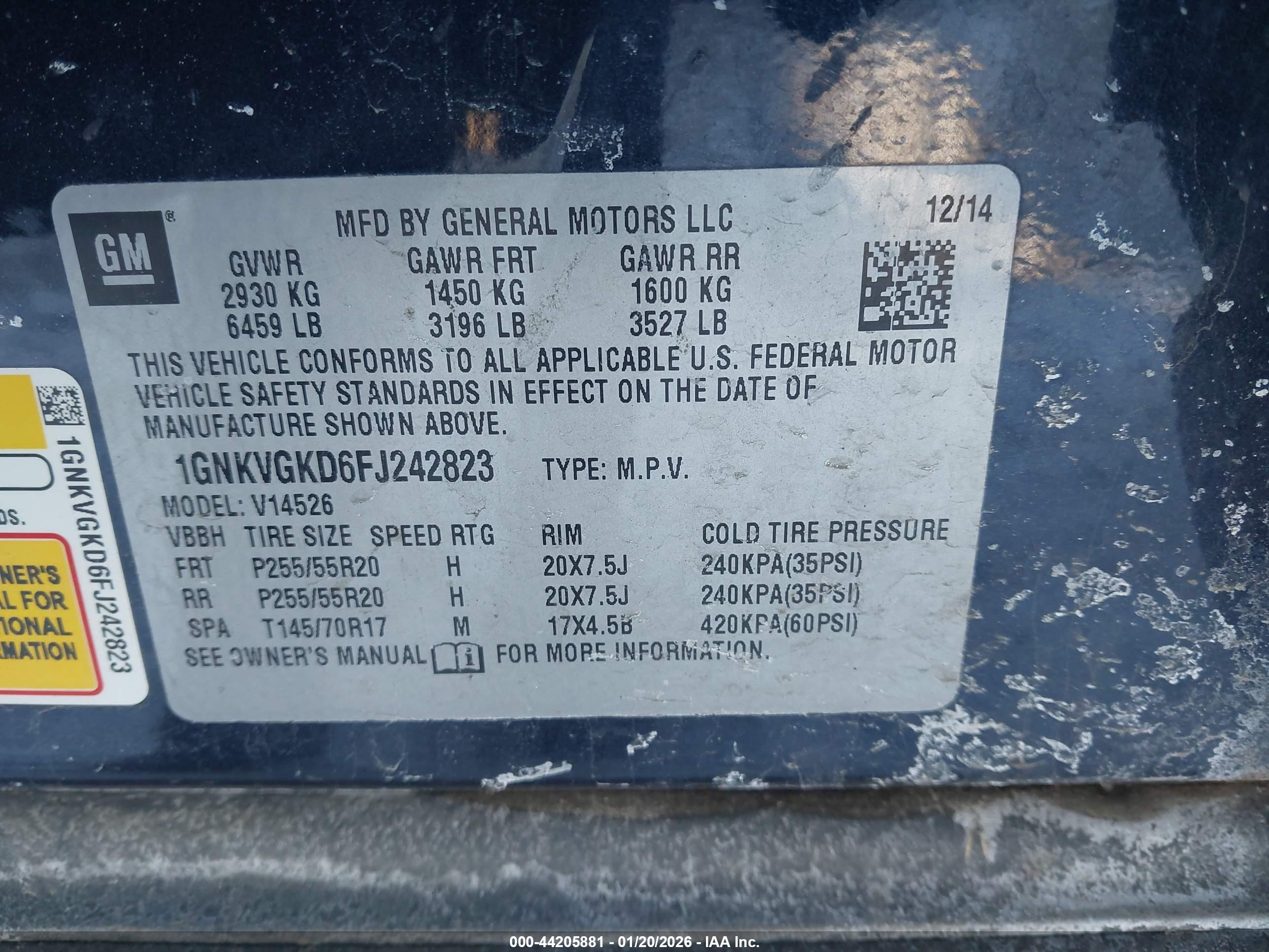 CHEVROLET TRAVERSE image 9