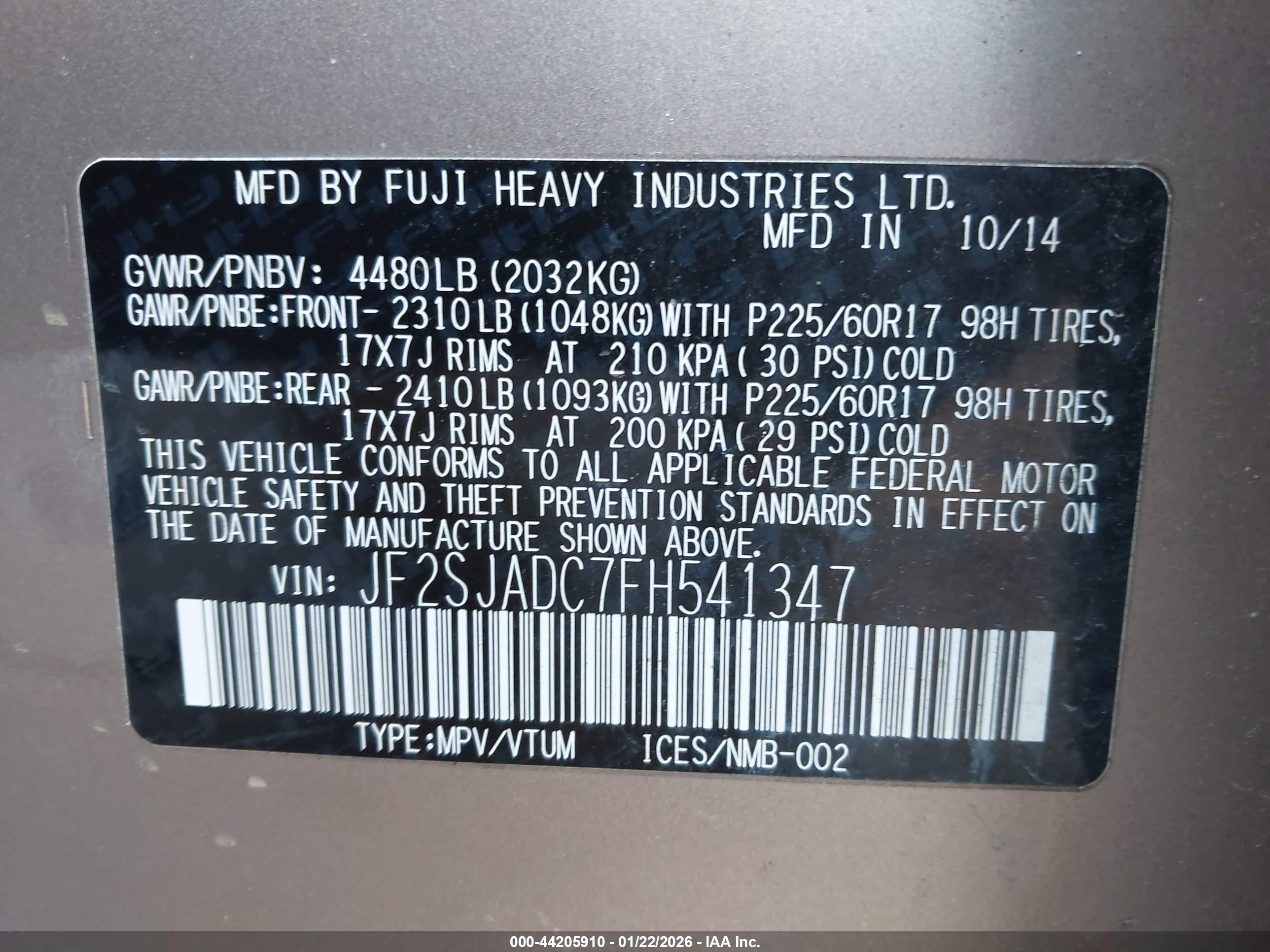 SUBARU FORESTER image 9
