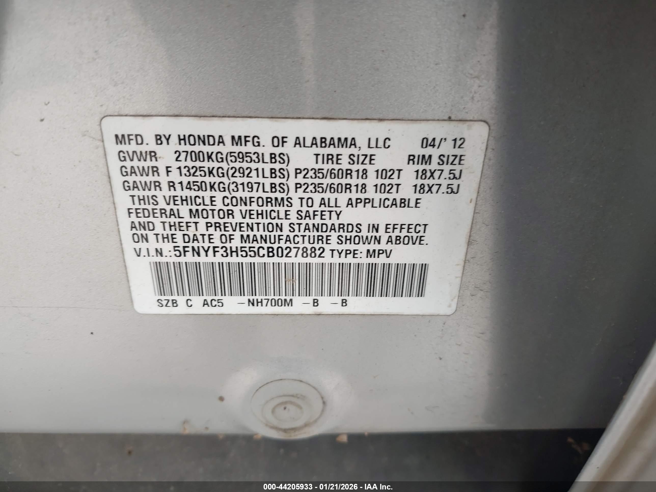 HONDA PILOT image 9