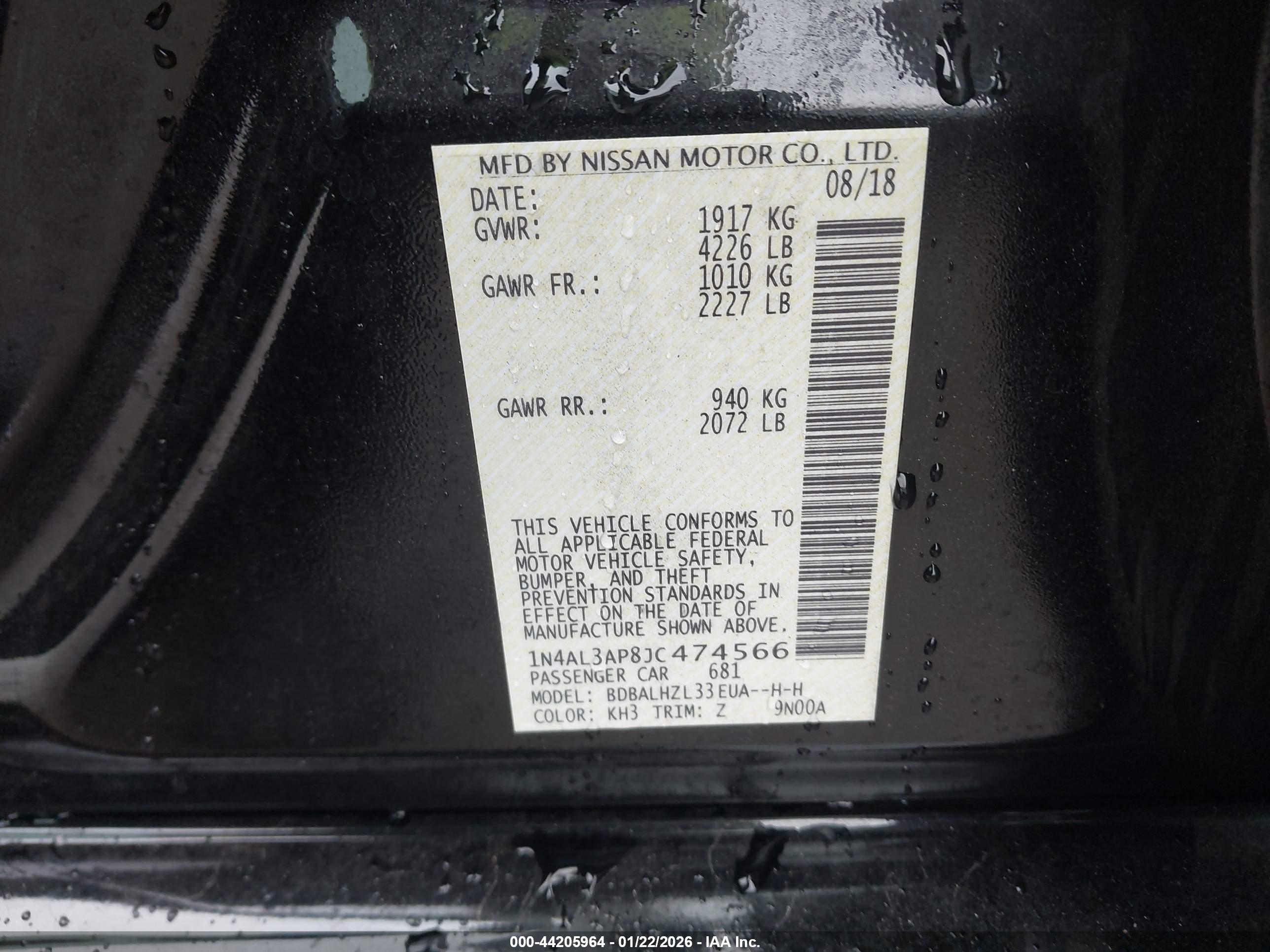 NISSAN ALTIMA image 9