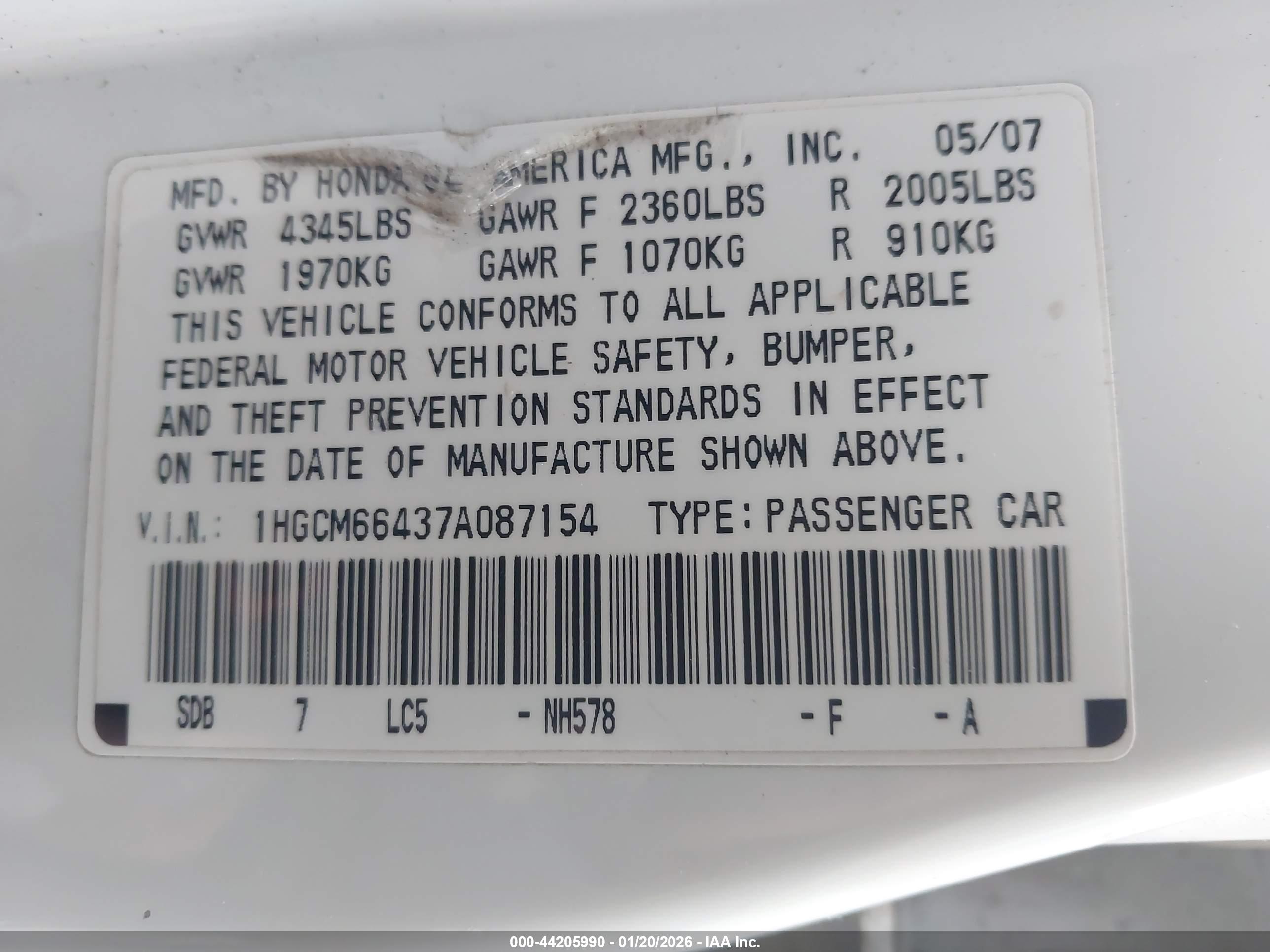 HONDA ACCORD image 9