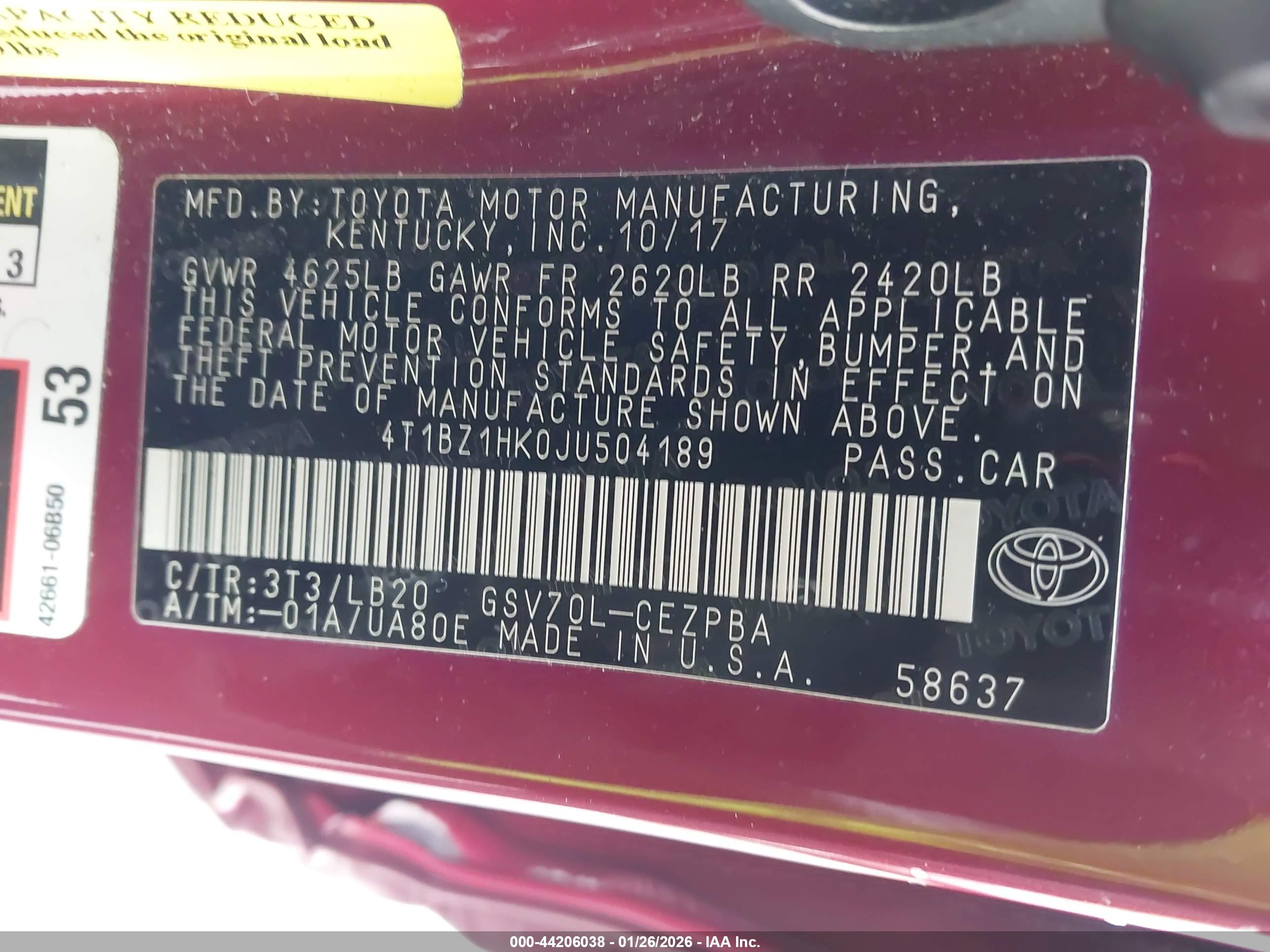 TOYOTA CAMRY image 9