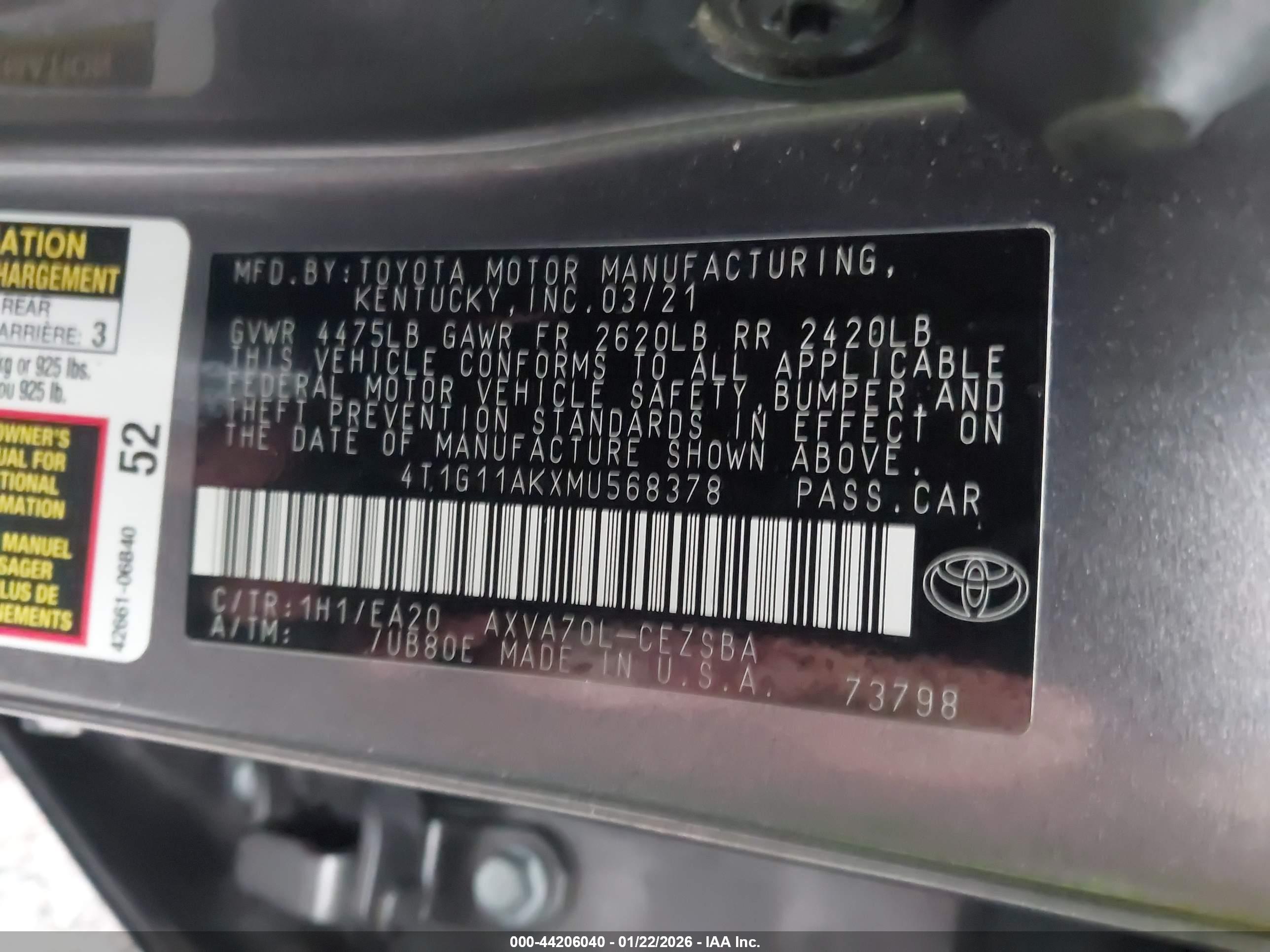 TOYOTA CAMRY image 9