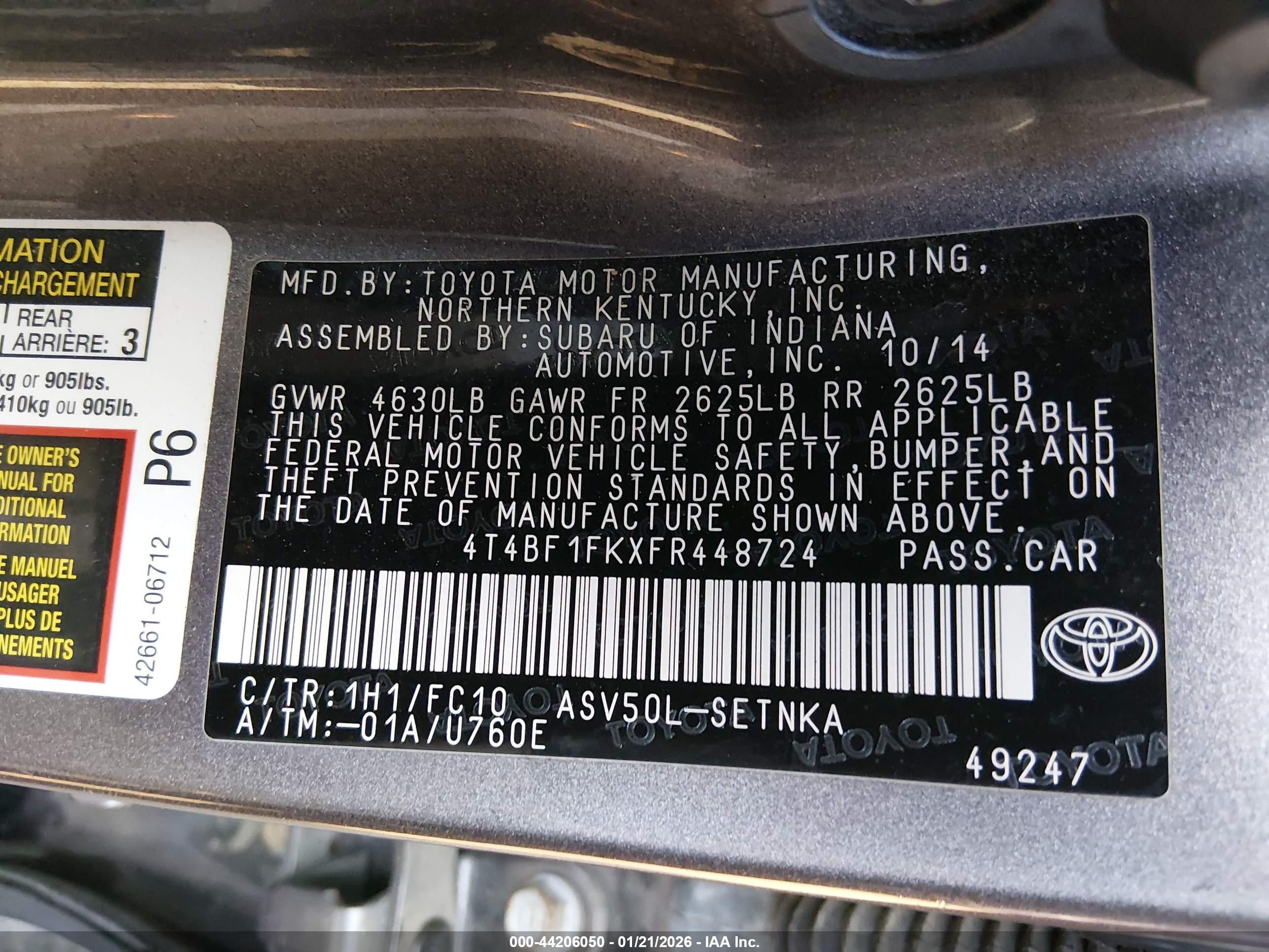 TOYOTA CAMRY image 9