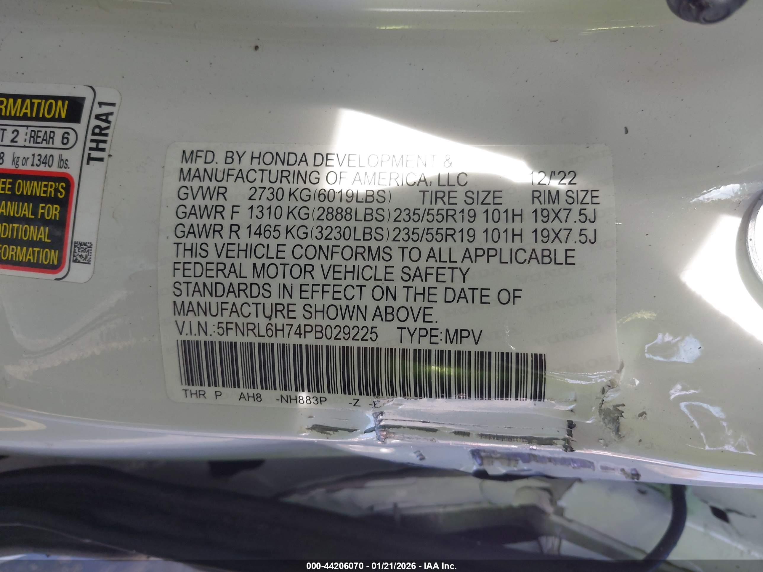HONDA ODYSSEY image 9