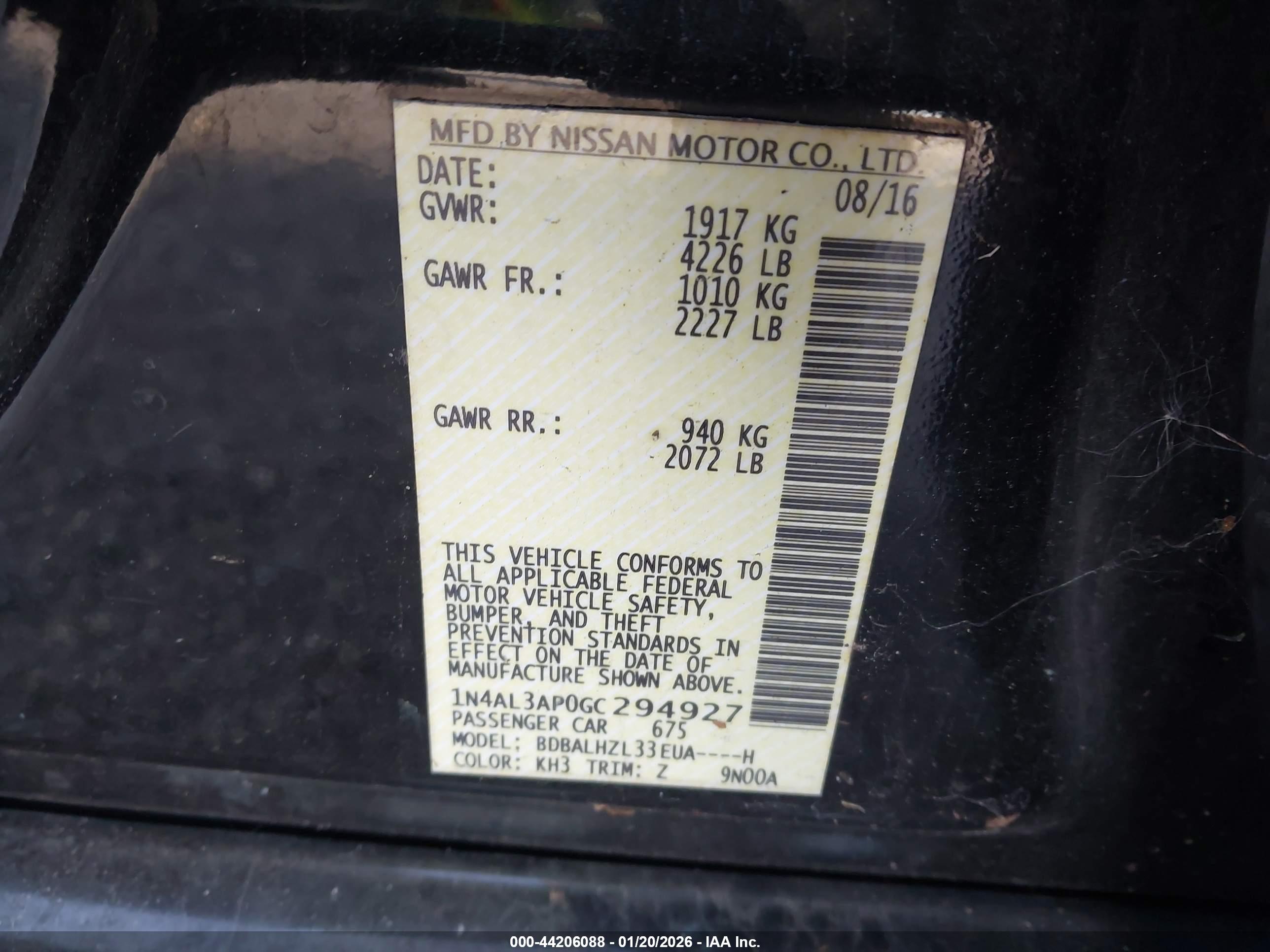 NISSAN ALTIMA image 9