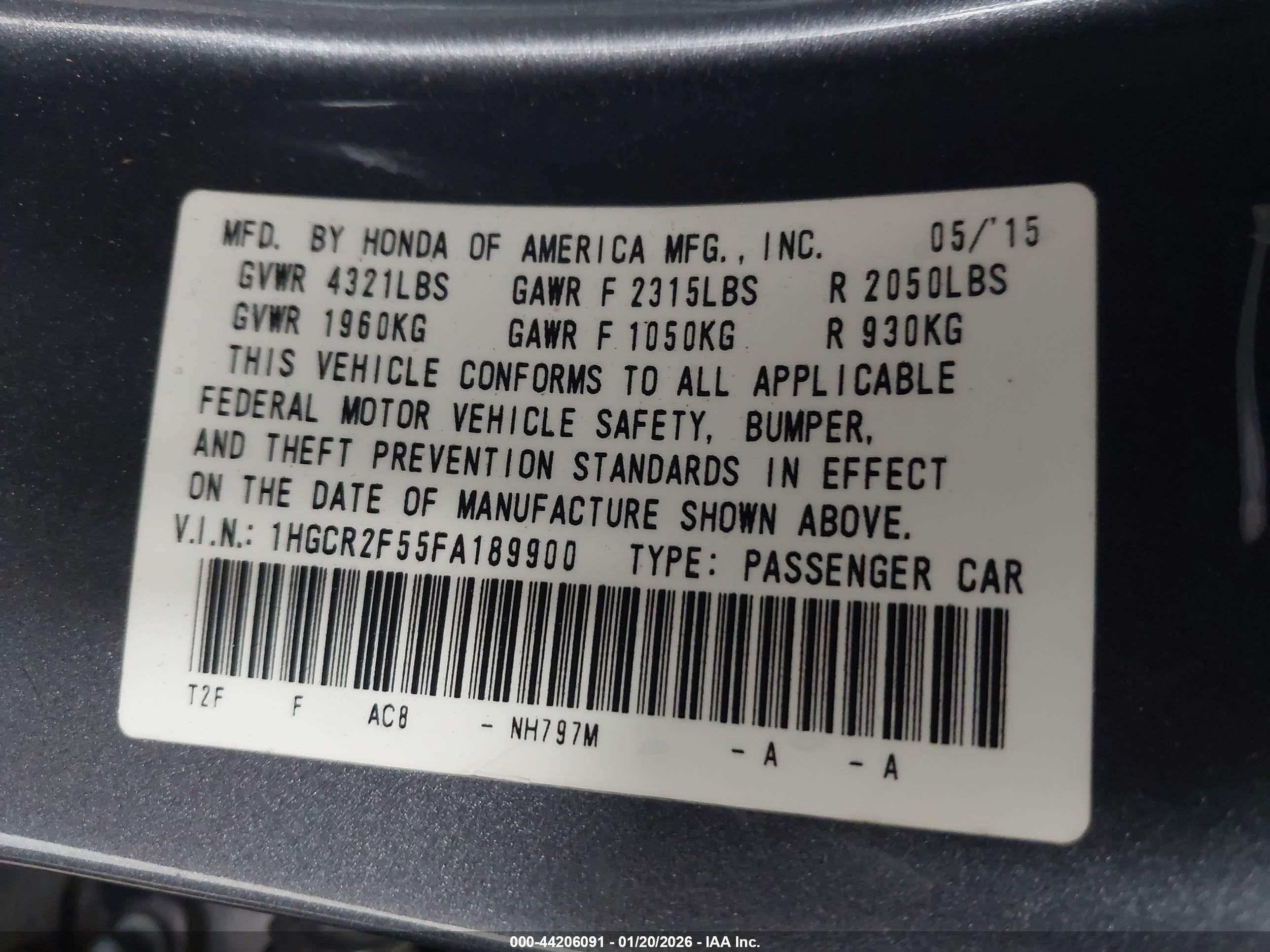 HONDA ACCORD image 9