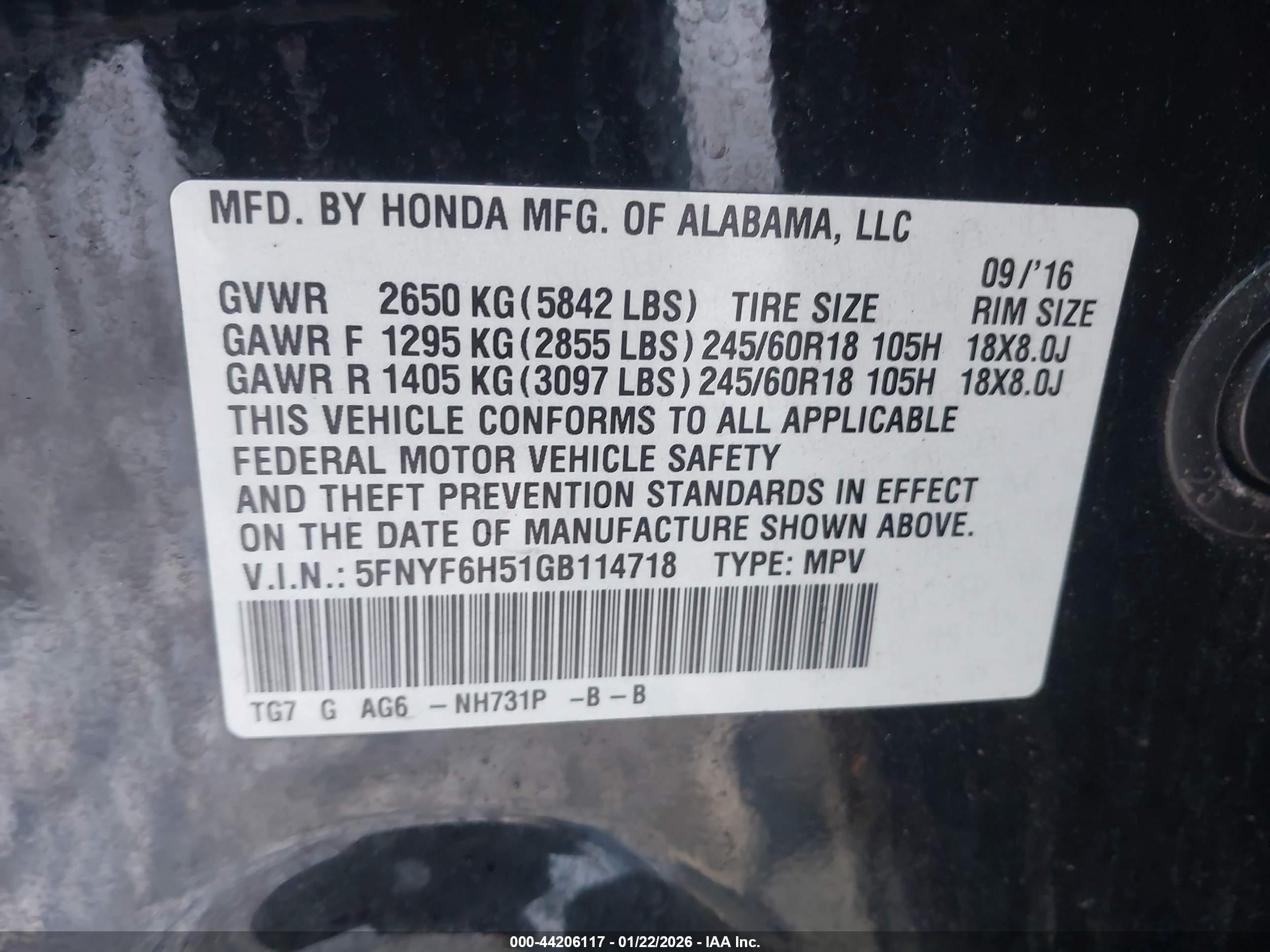 HONDA PILOT image 9
