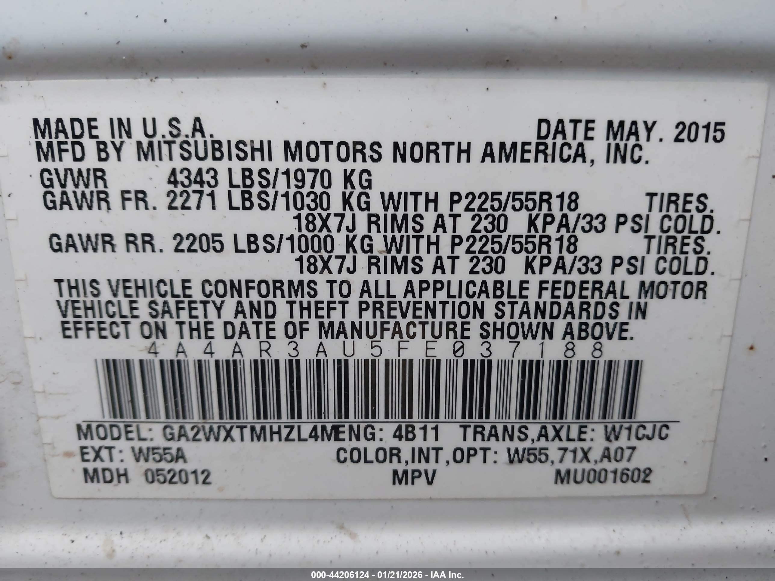 MITSUBISHI OUTLANDER image 9