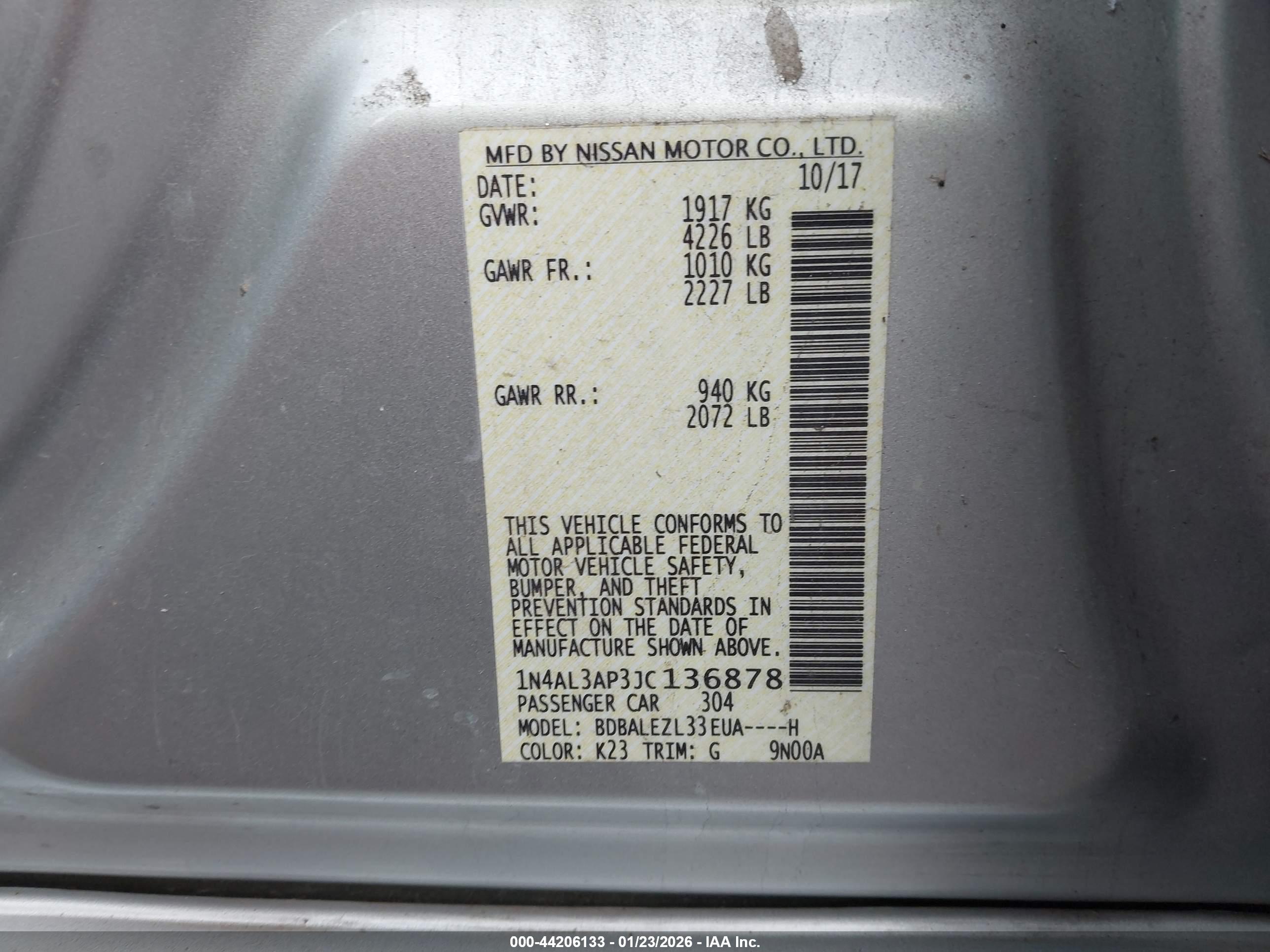 NISSAN ALTIMA image 9