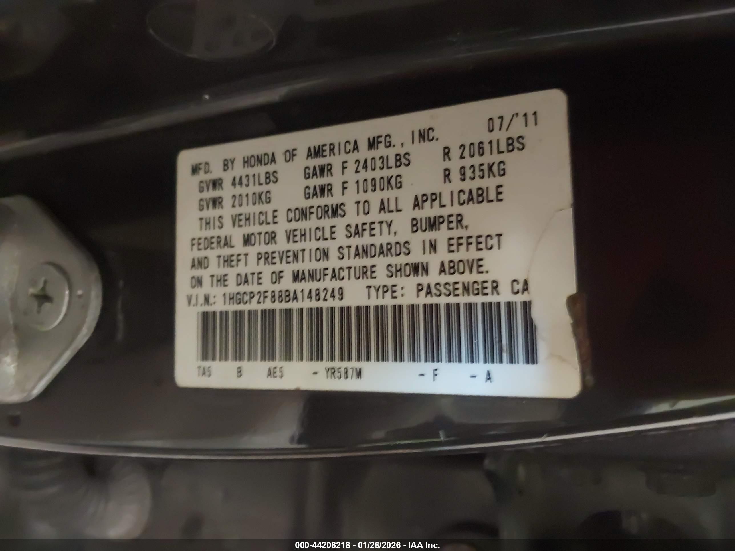 HONDA ACCORD image 9