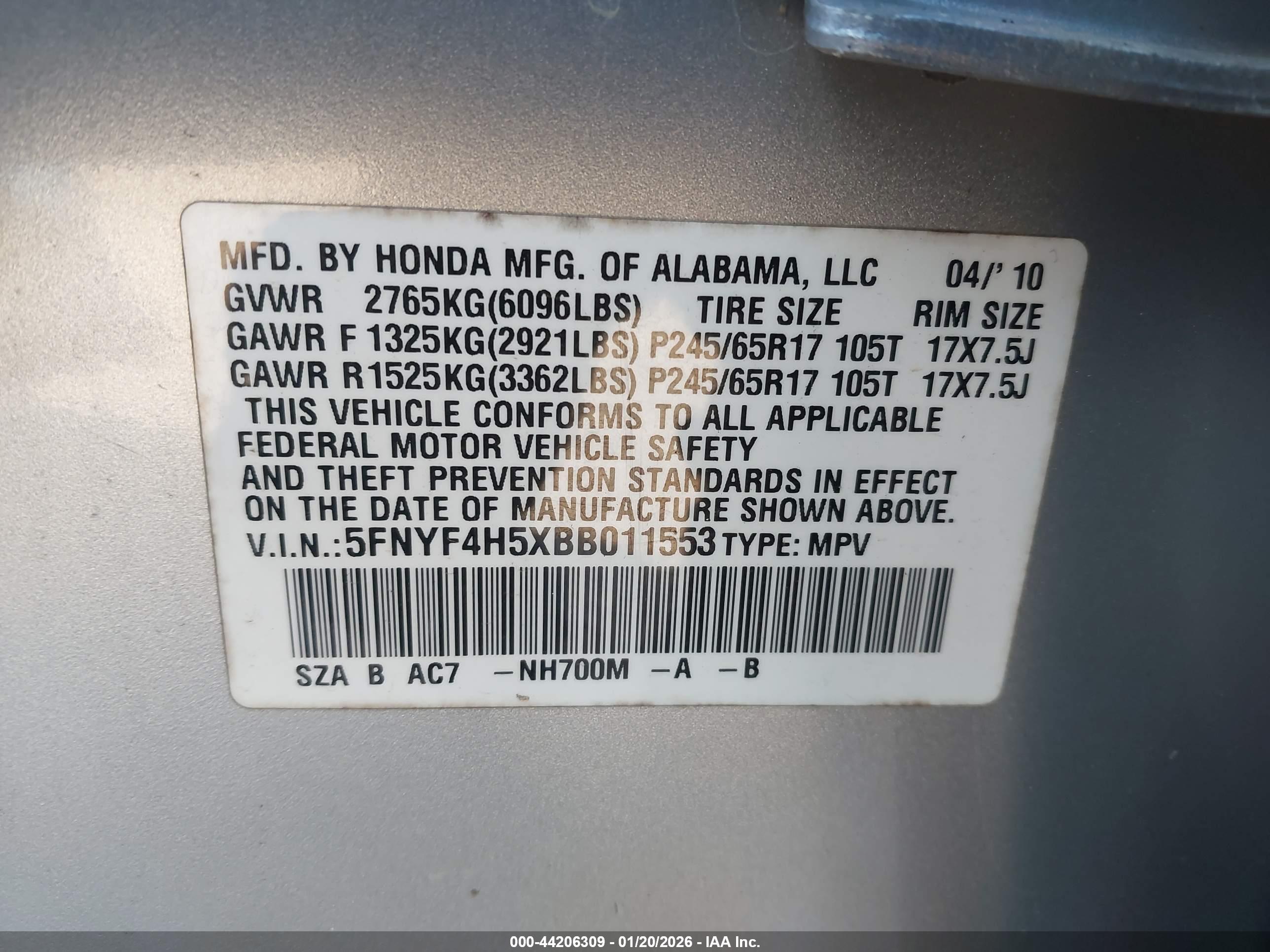 HONDA PILOT image 9